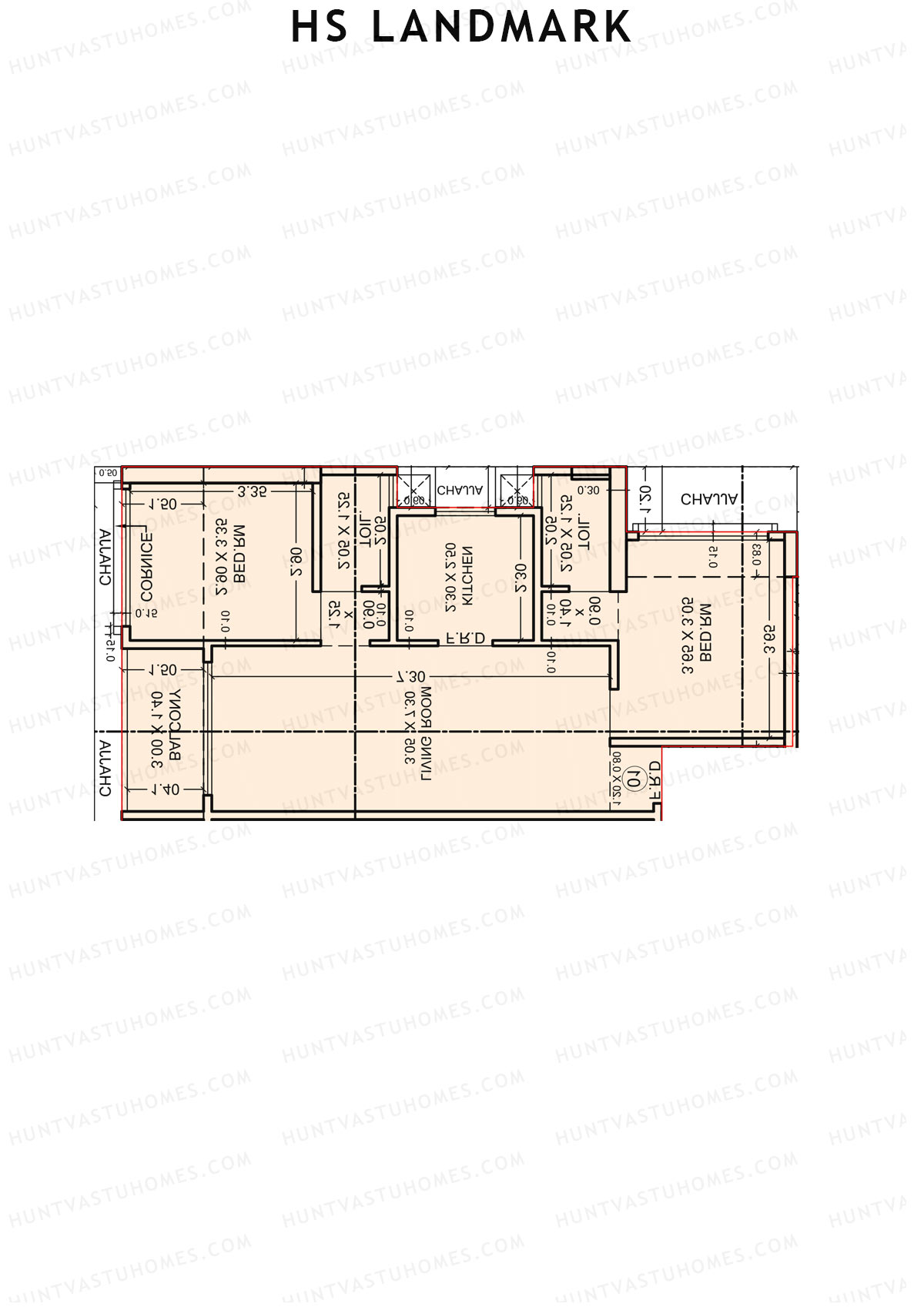 HS Landmark Tower A Unit 2 Floor Plan