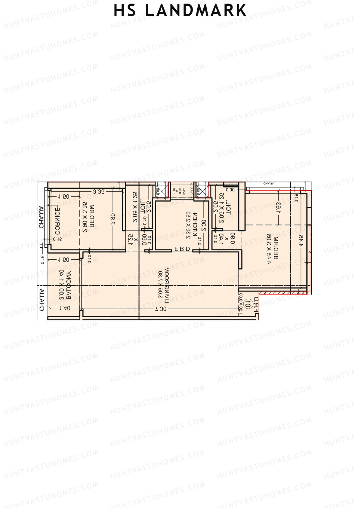 HS Landmark Tower A Unit 2 Floor Plan