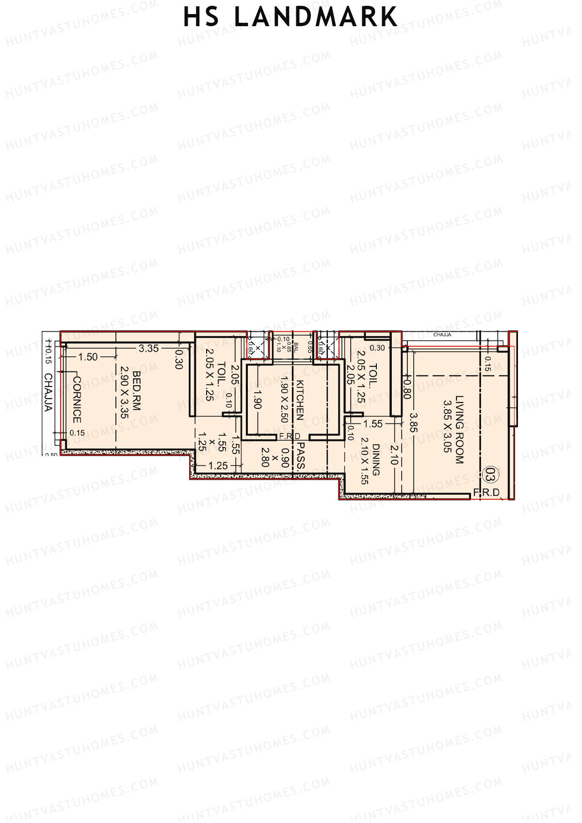HS Landmark Tower A Unit 3 Floor Plan