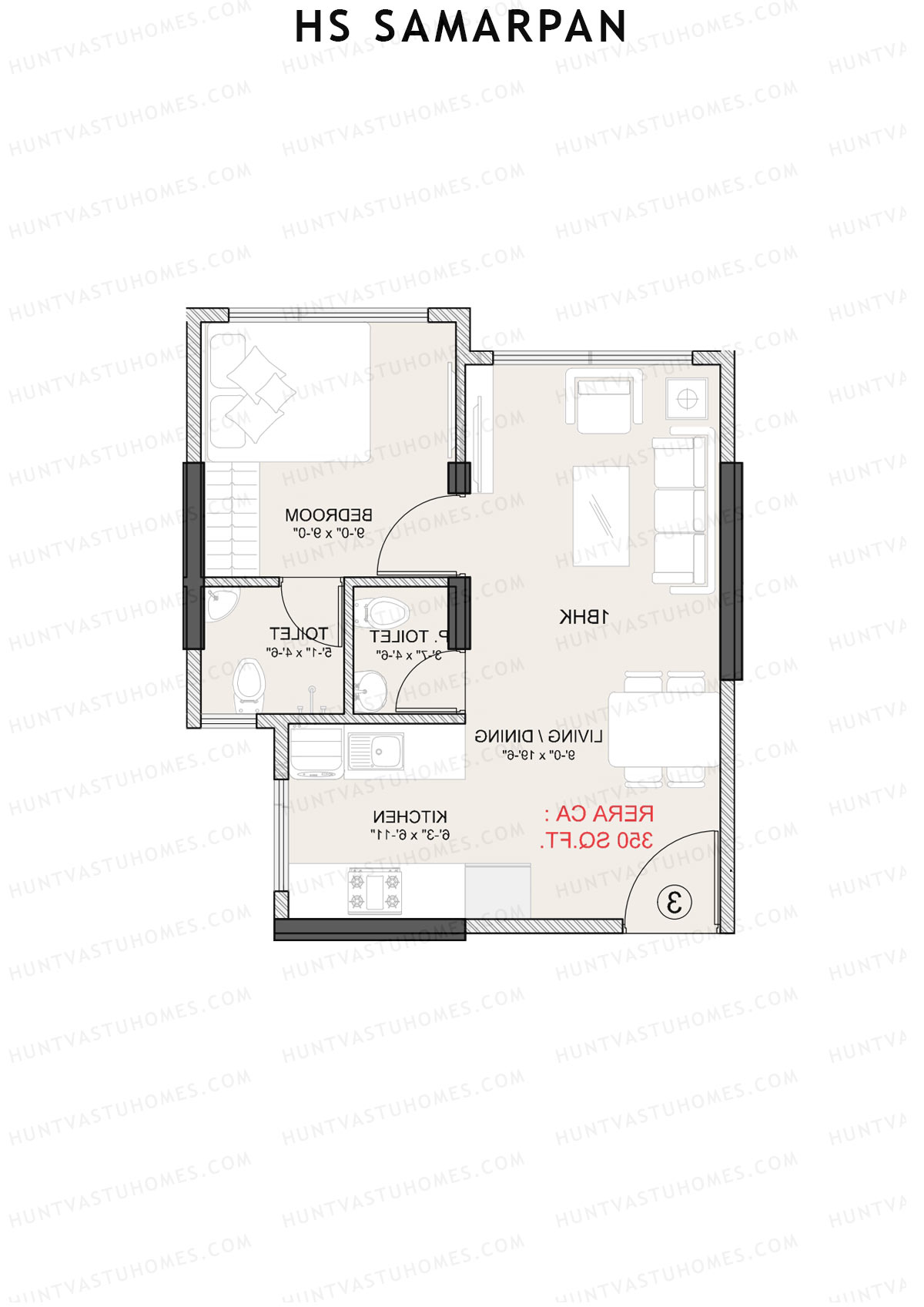 HS Samarpan Tower 1 Unit 4 Floor Plan