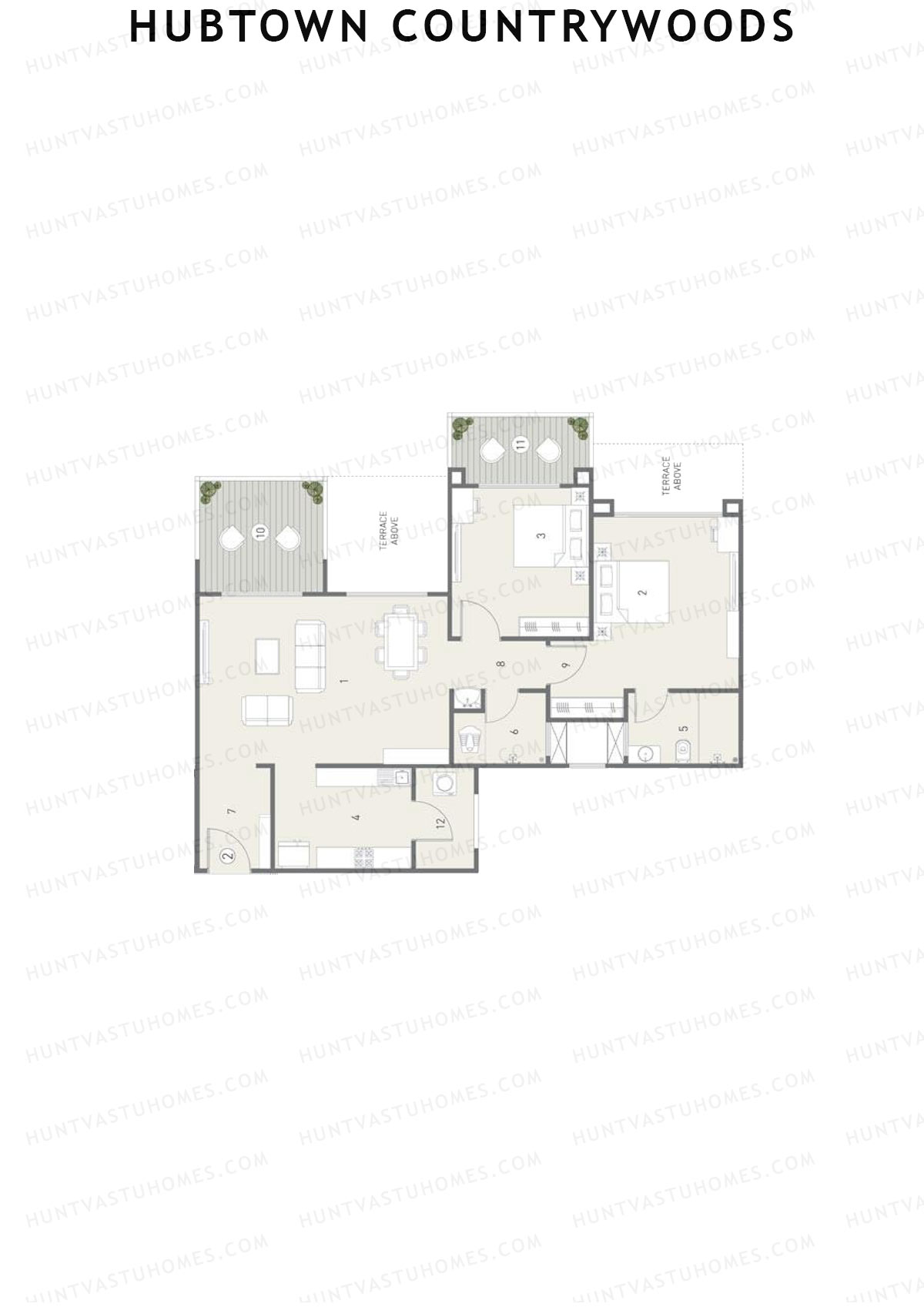 Hubtown Countrywoods Tower 1 Unit 2 Floor Plan