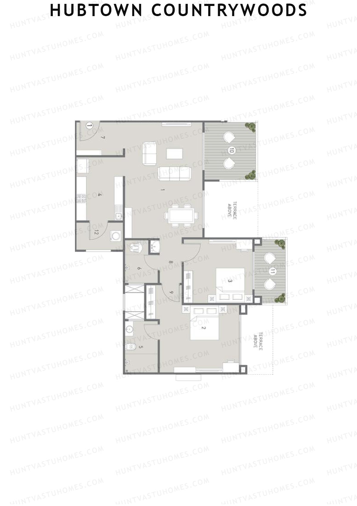 Hubtown Countrywoods Tower 1 Unit 3 Floor Plan