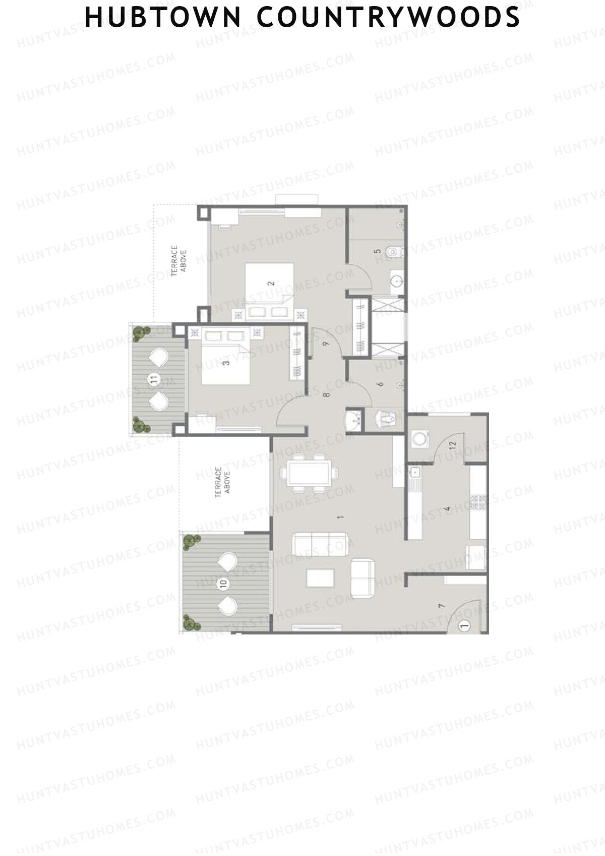 Hubtown Countrywoods Tower 2 Unit 1 Floor Plan