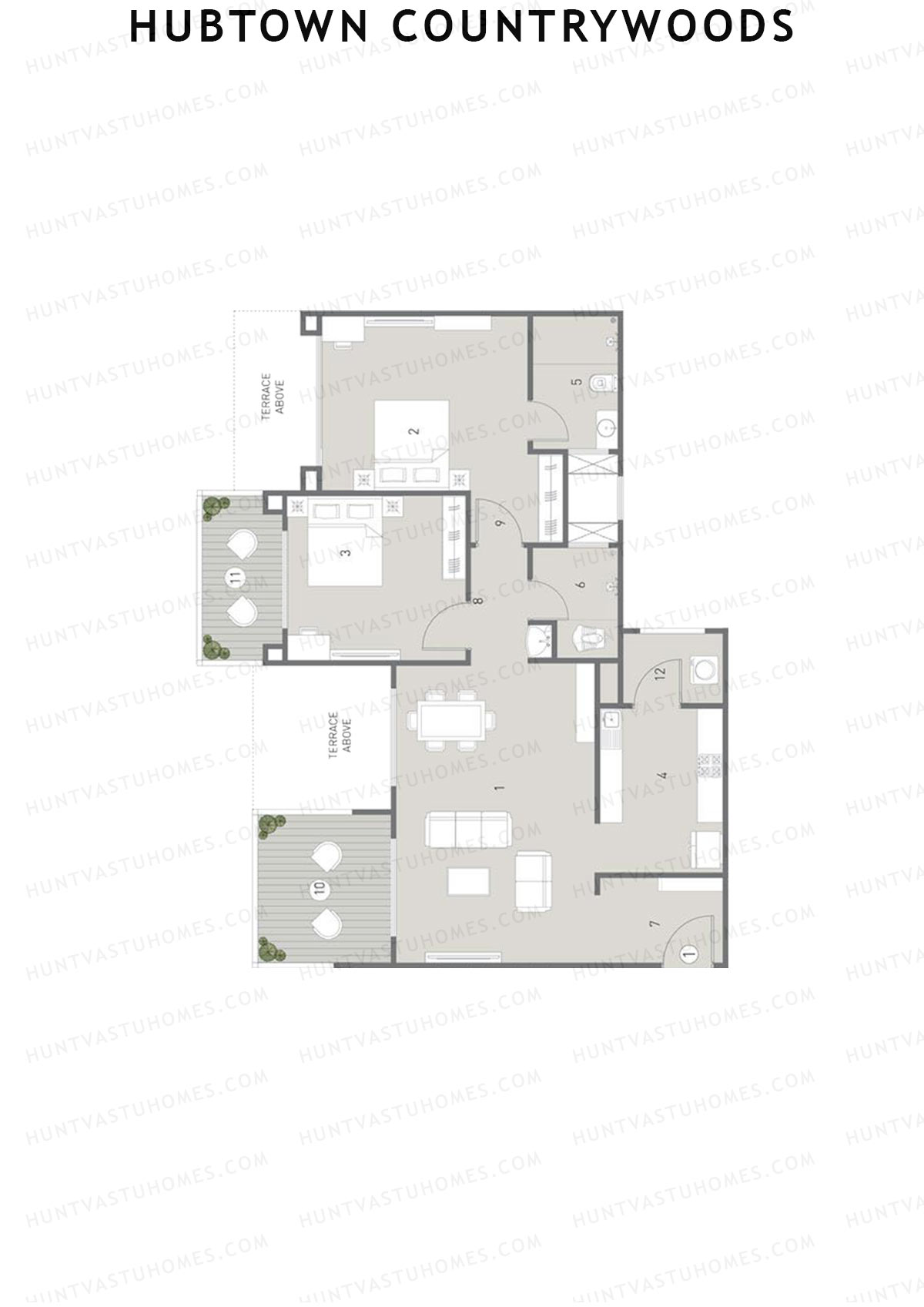 Hubtown Countrywoods Tower 4 Unit 1 Floor Plan