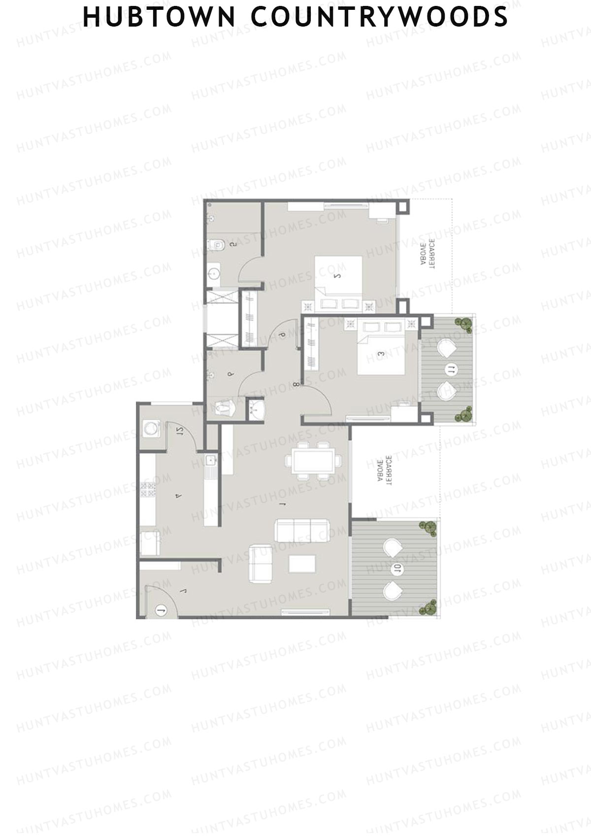 Hubtown Countrywoods Tower 4 Unit 2 Floor Plan