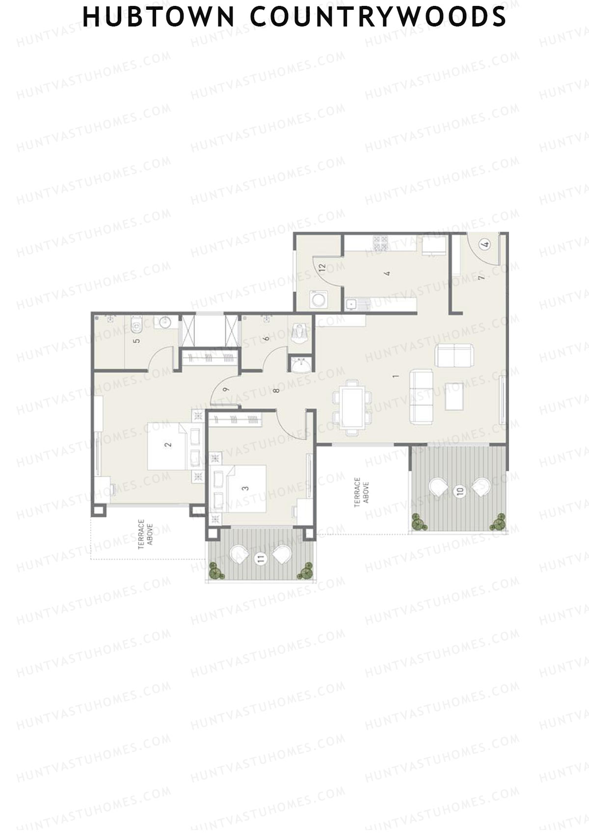 Hubtown Countrywoods Tower 4 Unit 4 Floor Plan