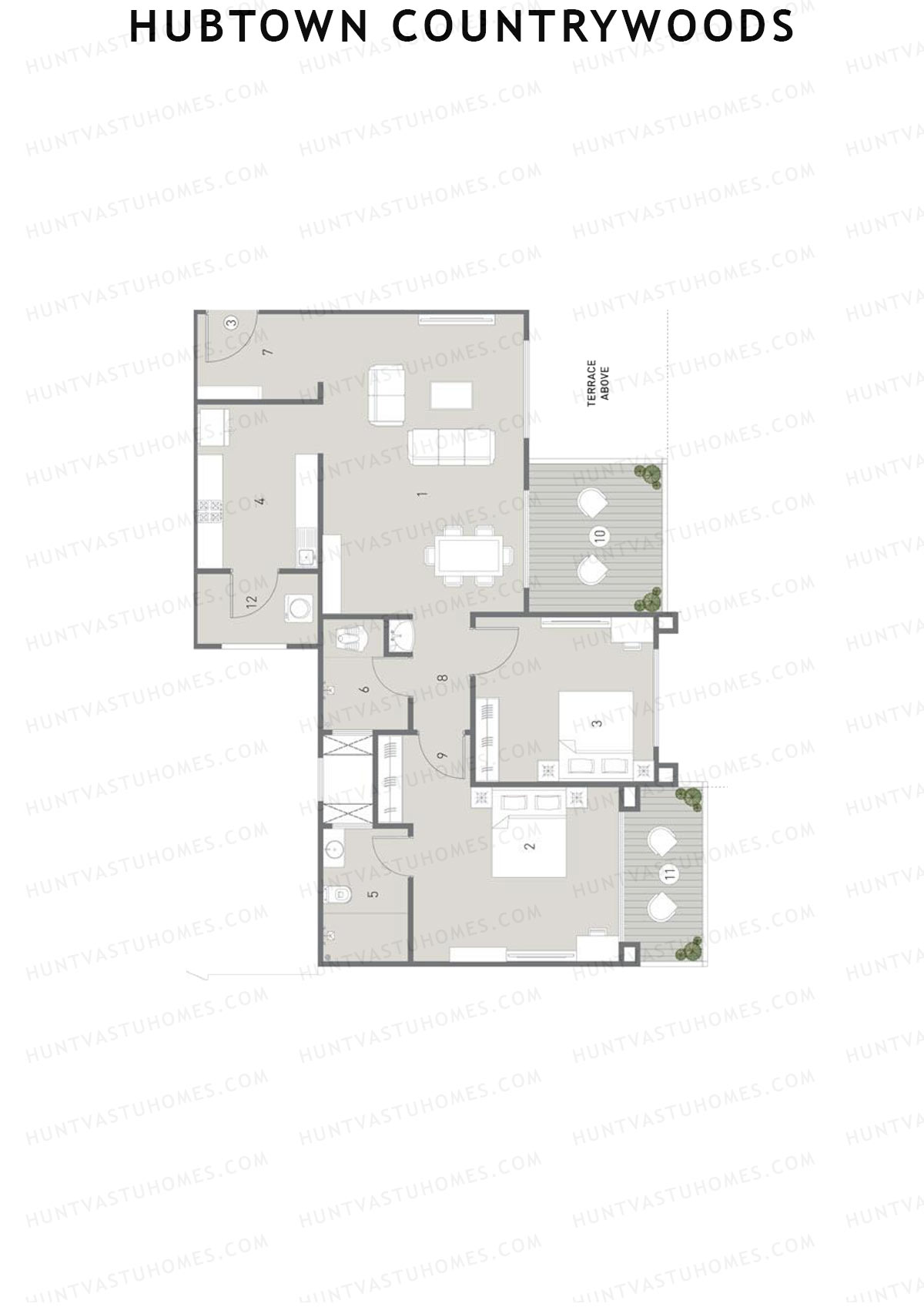 Hubtown Countrywoods Tower 5 Unit 3 Floor Plan