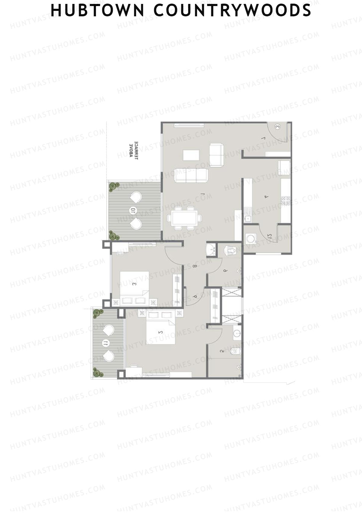 Hubtown Countrywoods Tower 5 Unit 4 Floor Plan
