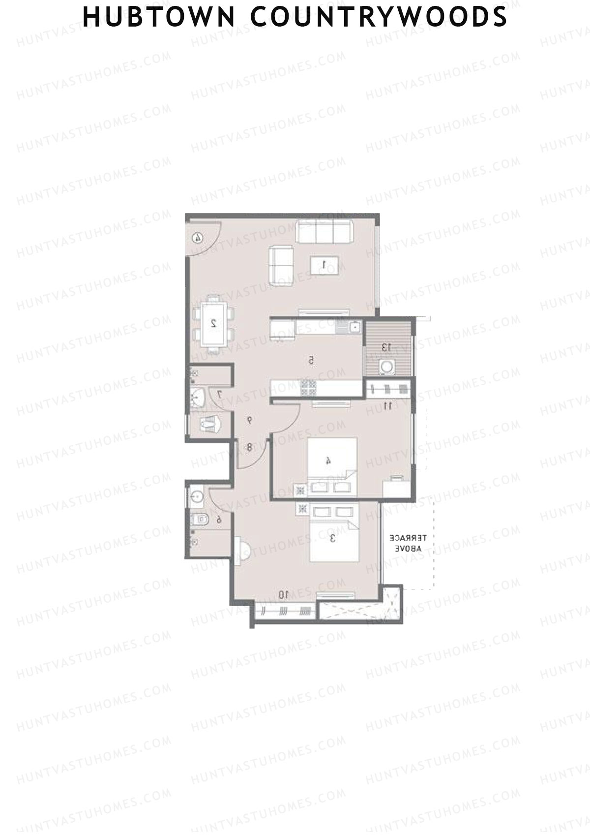 Hubtown Countrywoods Wing G Unit 3 Floor Plan