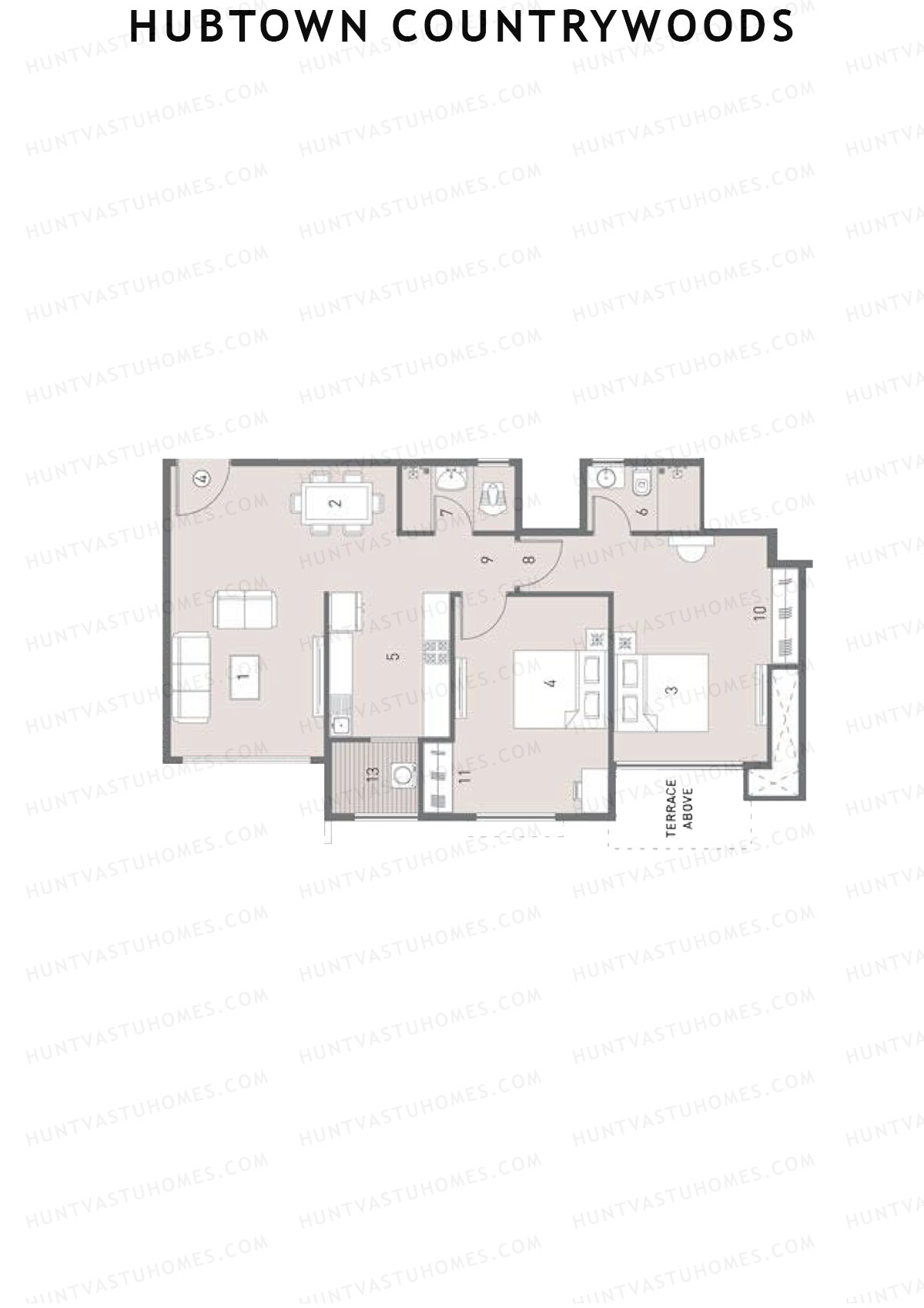 Hubtown Countrywoods Wing G Unit 4 Floor Plan