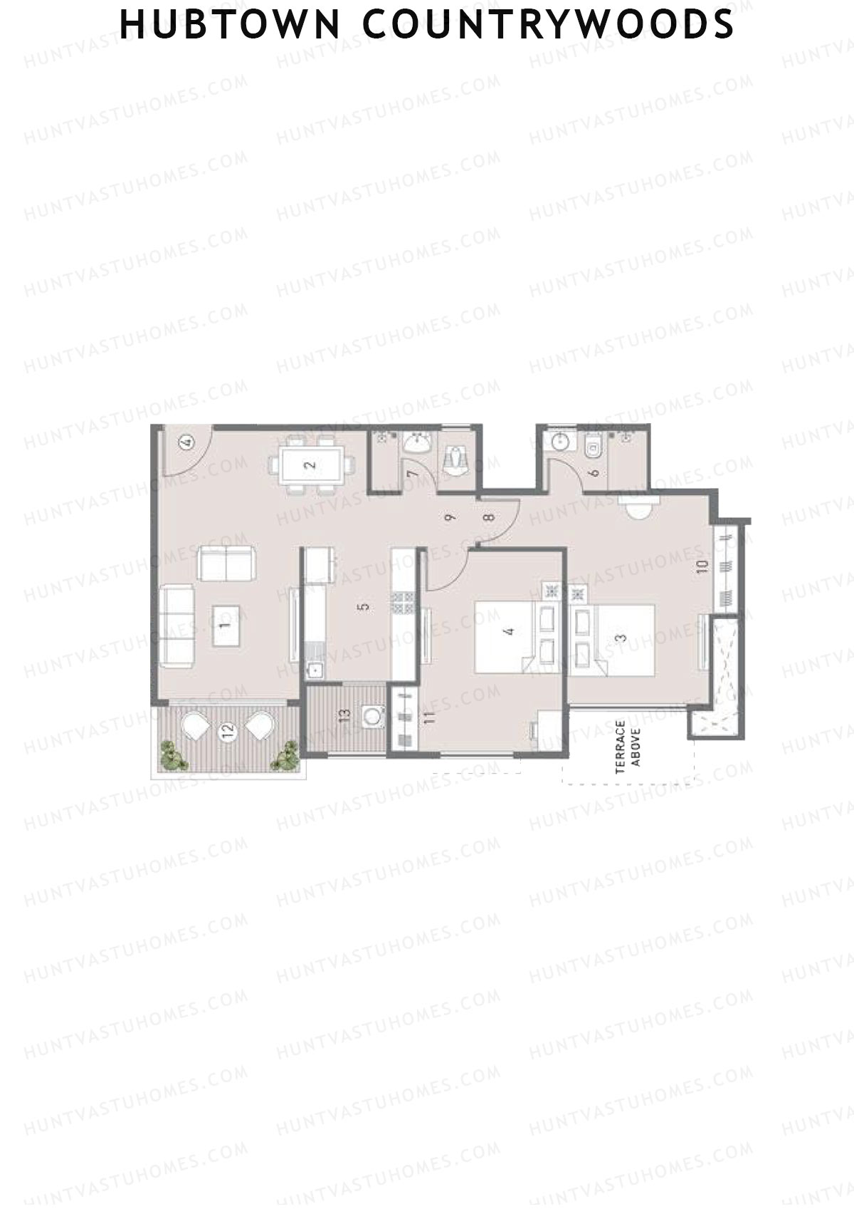 Hubtown Countrywoods Wing G Unit 4 Floor Plan
