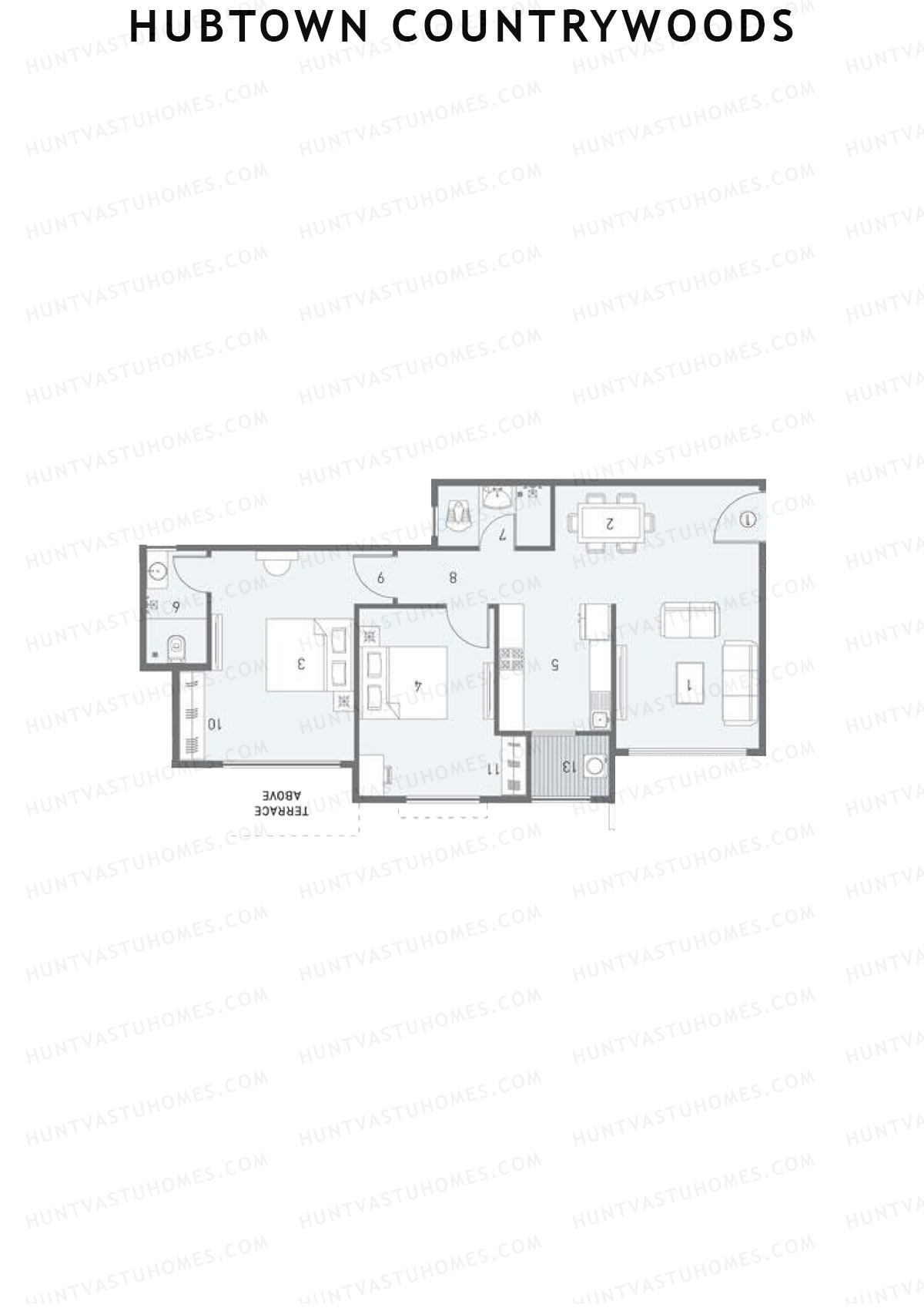 Hubtown Countrywoods Wing G Unit 5 Floor Plan