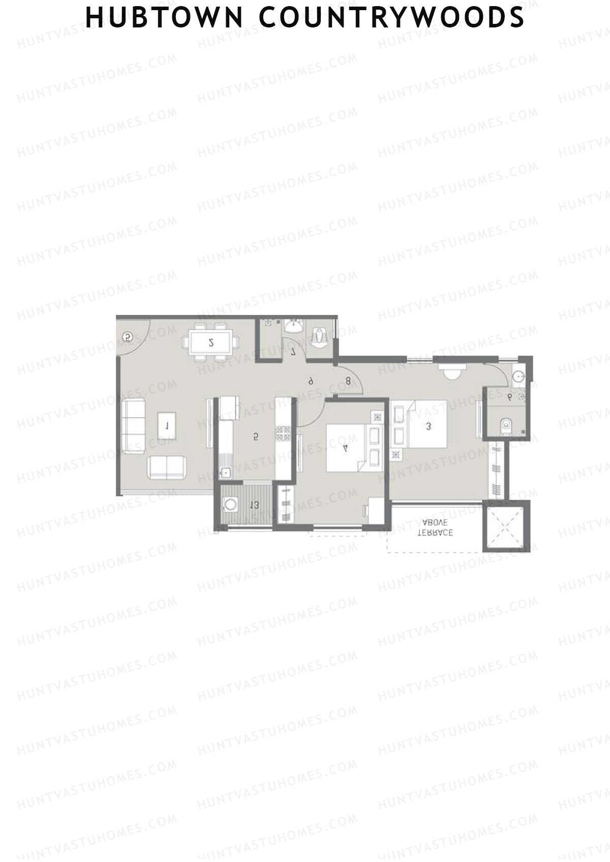 Hubtown Countrywoods Wing P Unit 2 Floor Plan