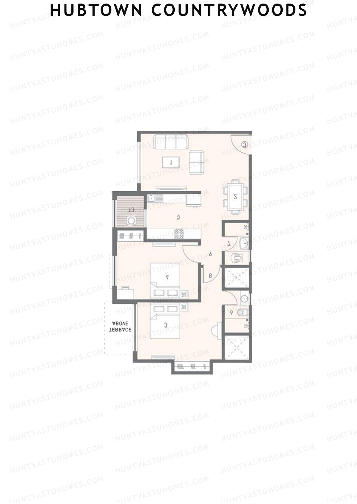 Hubtown Countrywoods Wing P Unit 4 Floor Plan