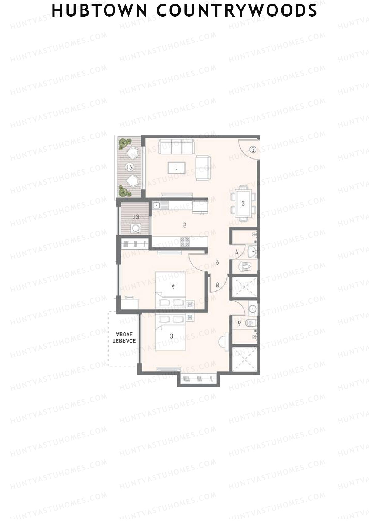 Hubtown Countrywoods Wing P Unit 4 Floor Plan