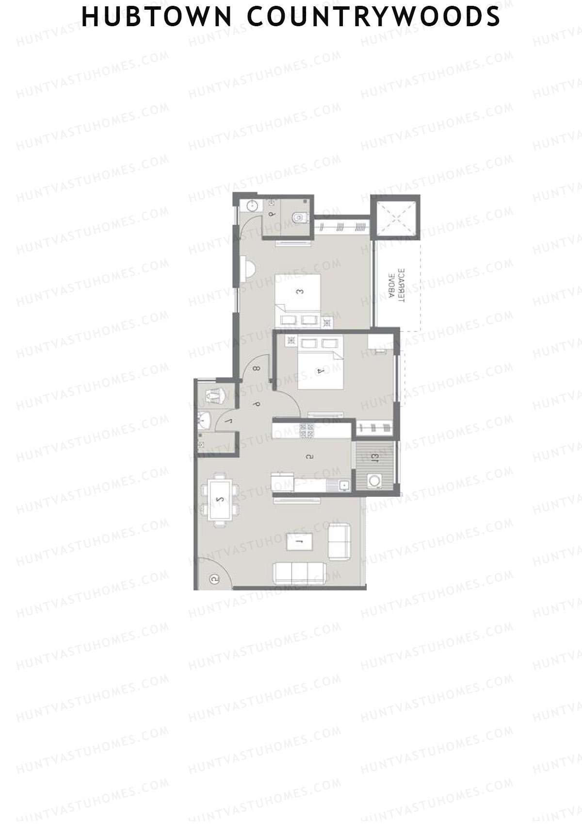 Hubtown Countrywoods Wing P Unit 6 Floor Plan