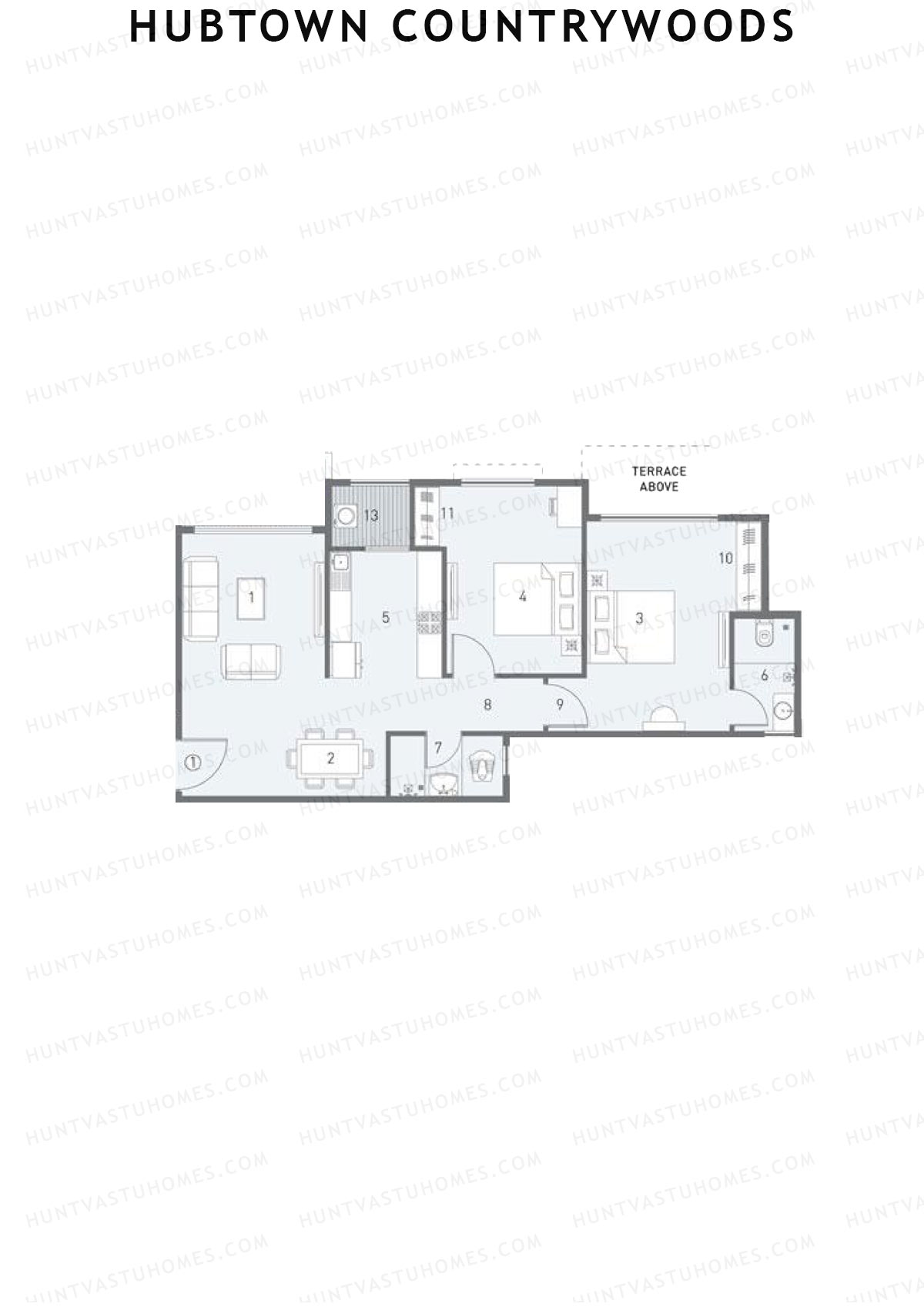 Hubtown Countrywoods Wing R Unit 5 Floor Plan
