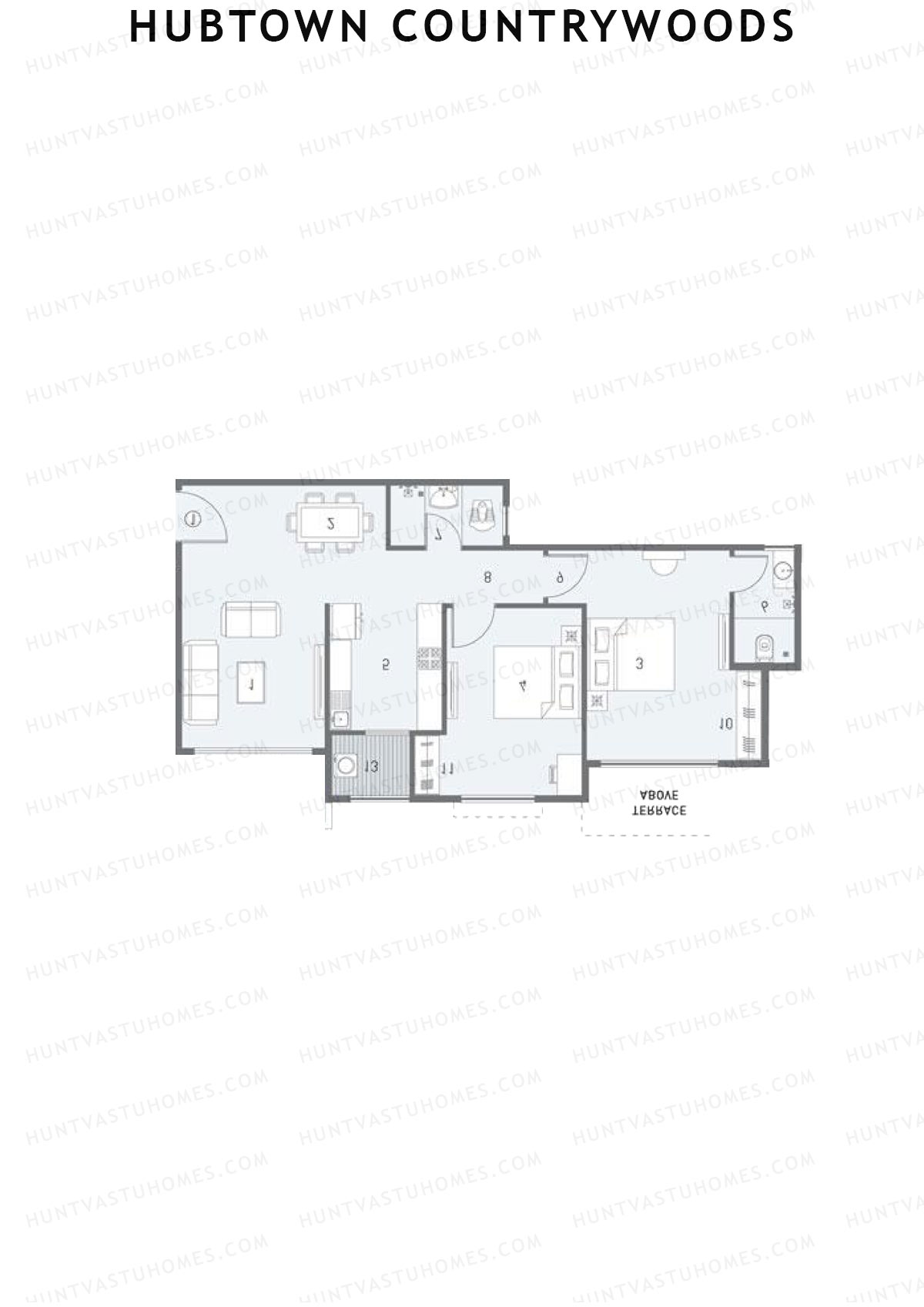 Hubtown Countrywoods Wing R Unit 6 Floor Plan