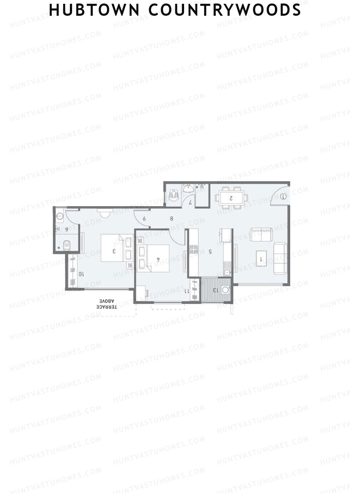 Hubtown Countrywoods Wing T Unit 1 Floor Plan