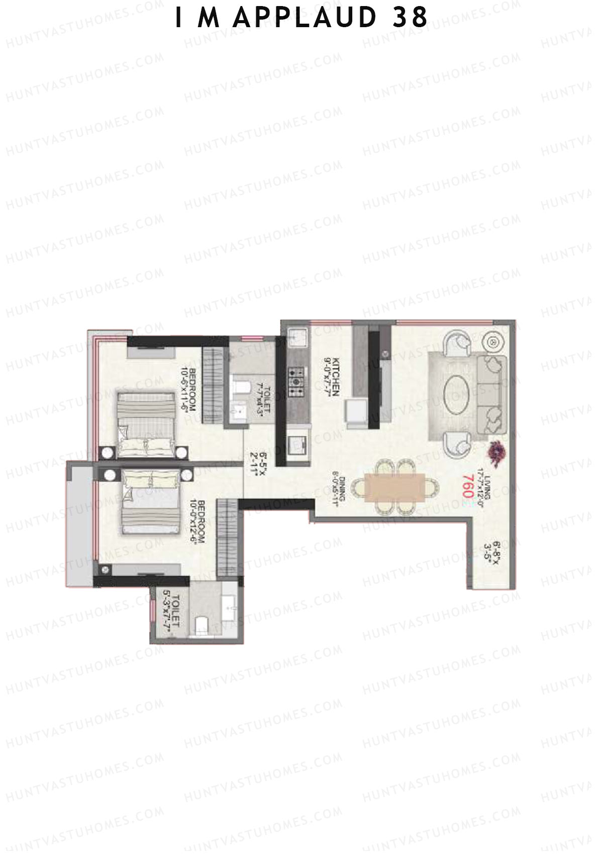 I M Applaud 38 Block A Unit 1 Floor Plan