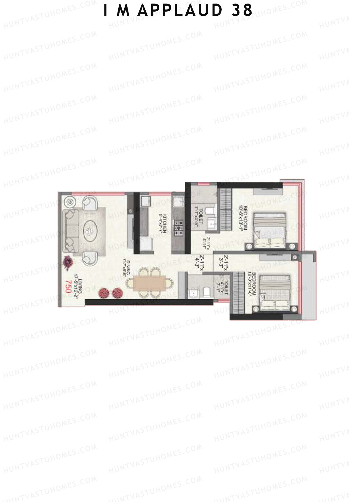 I M Applaud 38 Block A Unit 3 Floor Plan