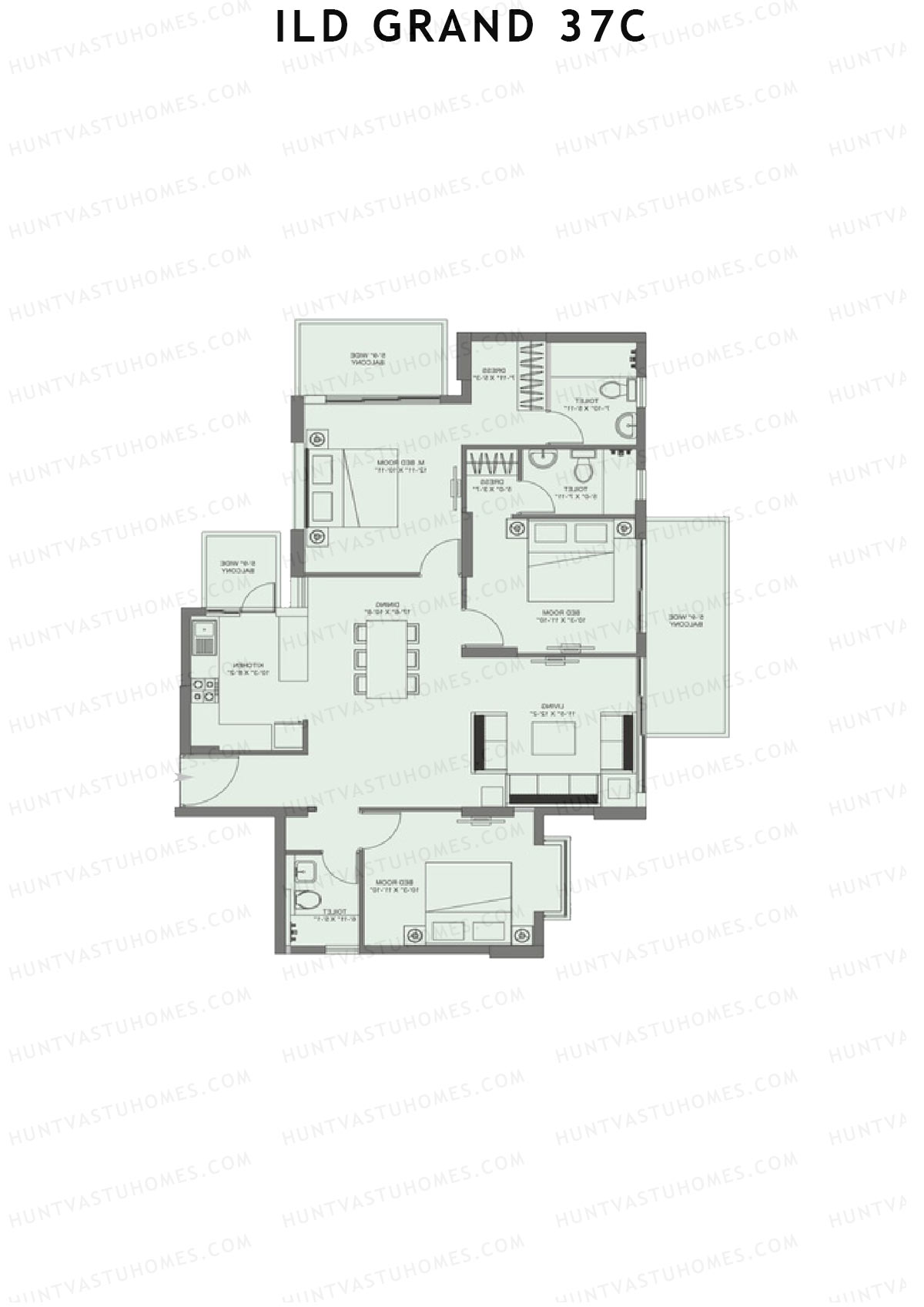 ILD Grand 37C Tower A2 Unit B Floor Plan