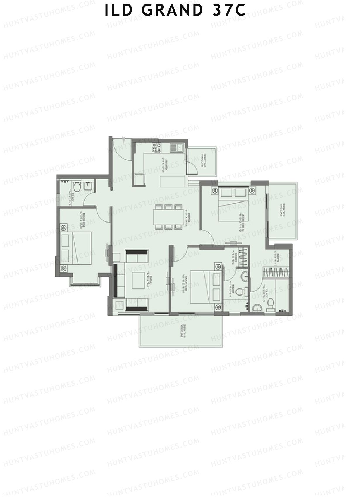 ILD Grand 37C Tower B2 Unit B Floor Plan