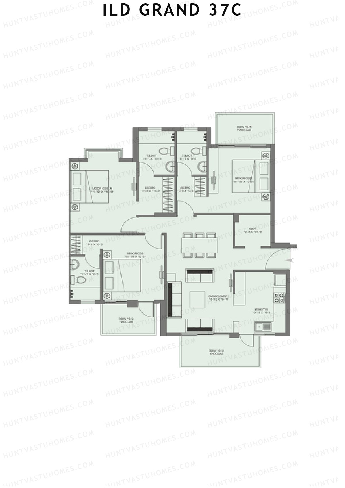 ILD Grand 37C Tower B2 Unit C Floor Plan