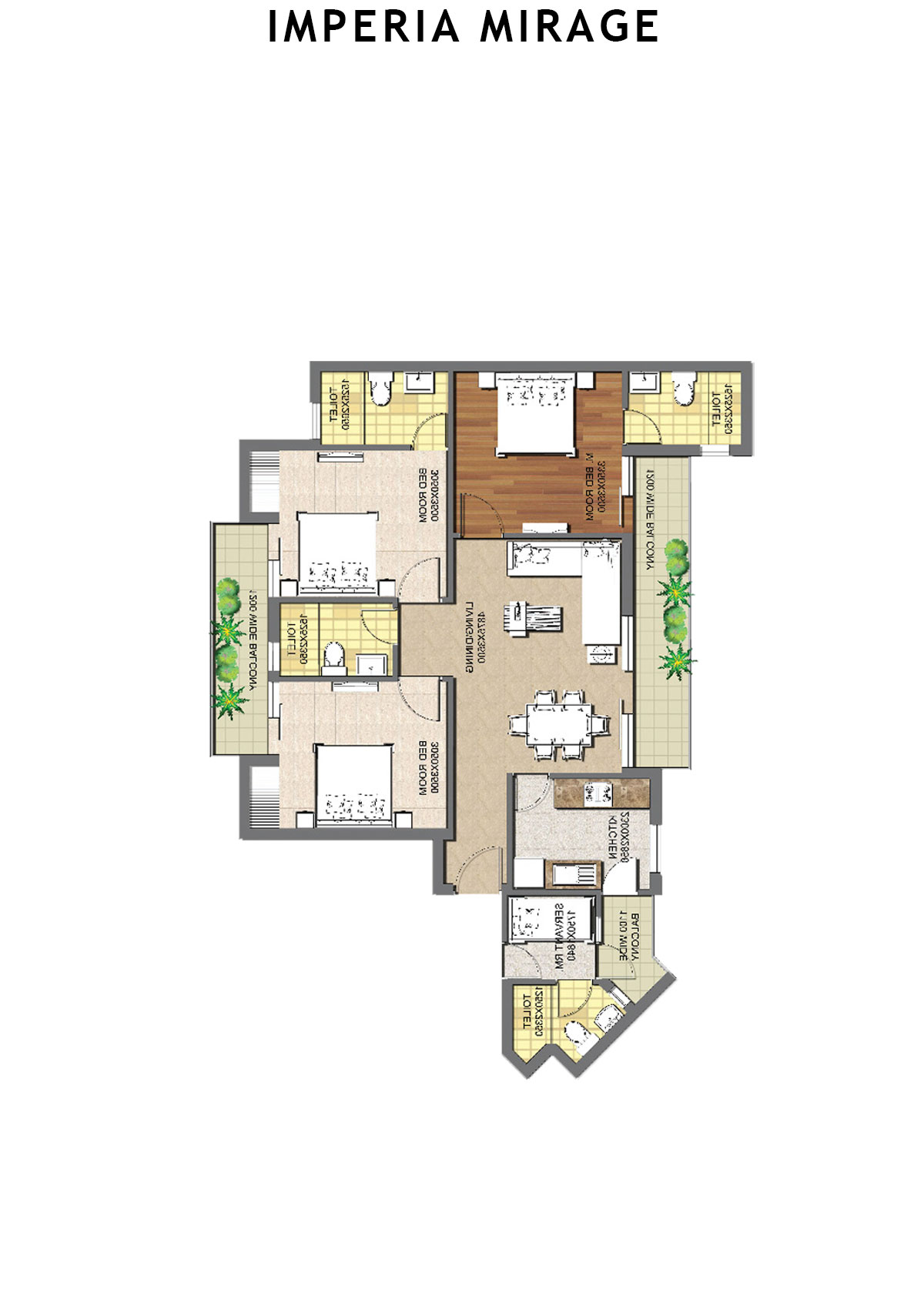Imperia Mirage Tower 1 Unit 3 (Type T3) Floor Plan