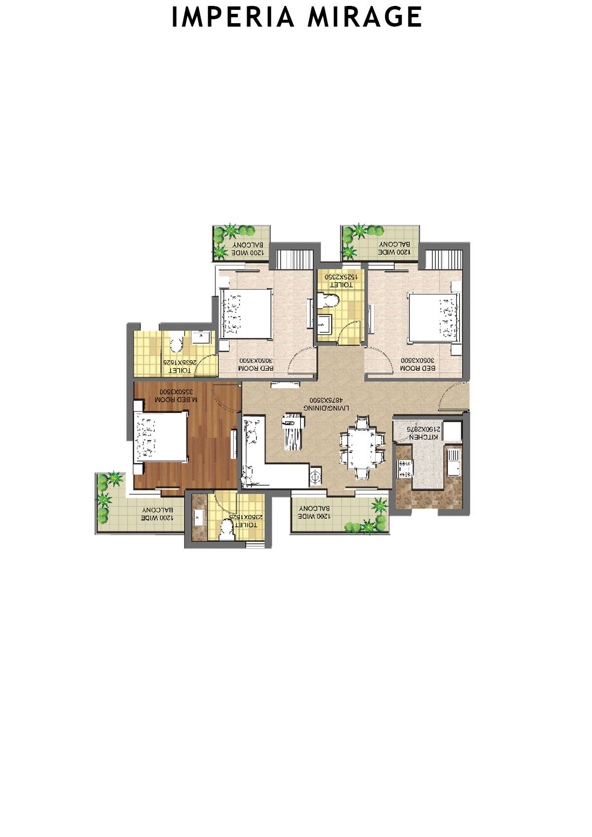 Imperia Mirage Tower 1 Unit 4 (Type T2) Floor Plan