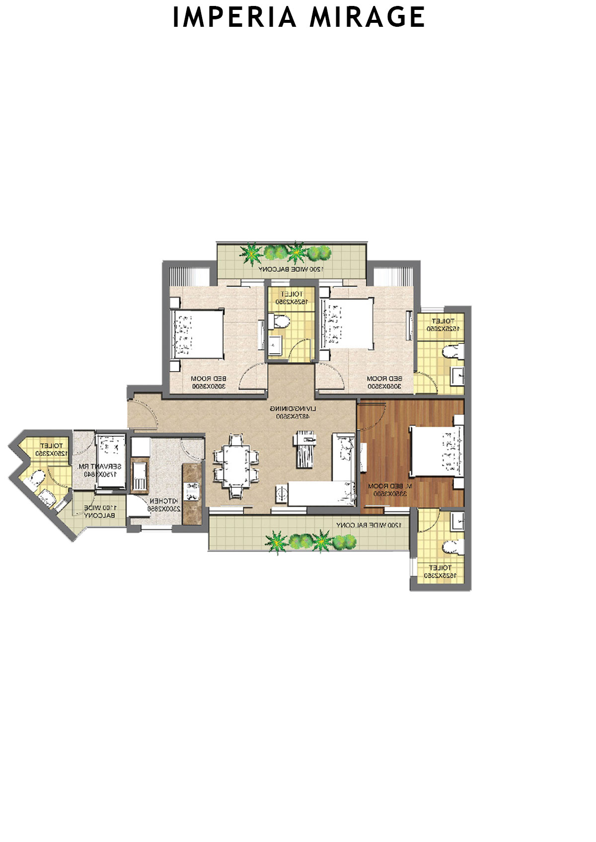 Imperia Mirage Tower 2 Unit 2 (Type T3) Floor Plan