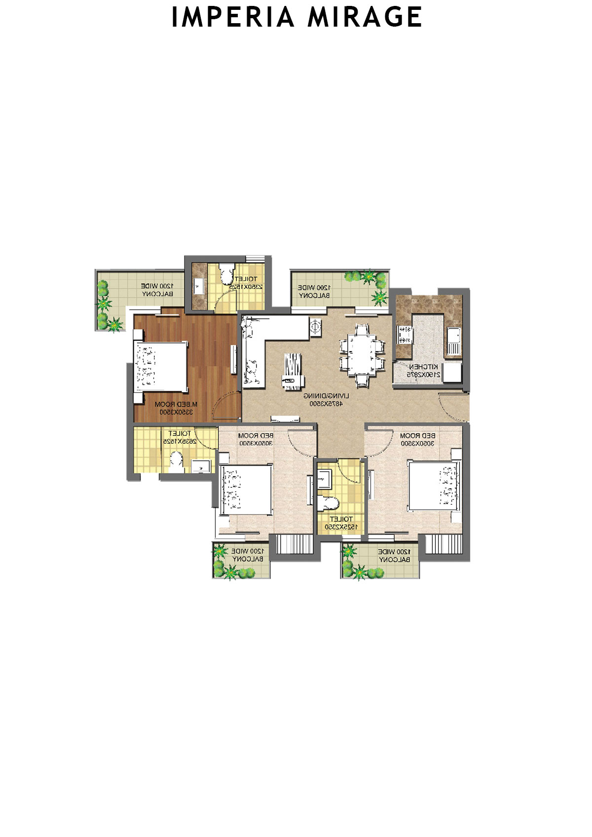 Imperia Mirage Tower 2 Unit 4 (Type T2) Floor Plan