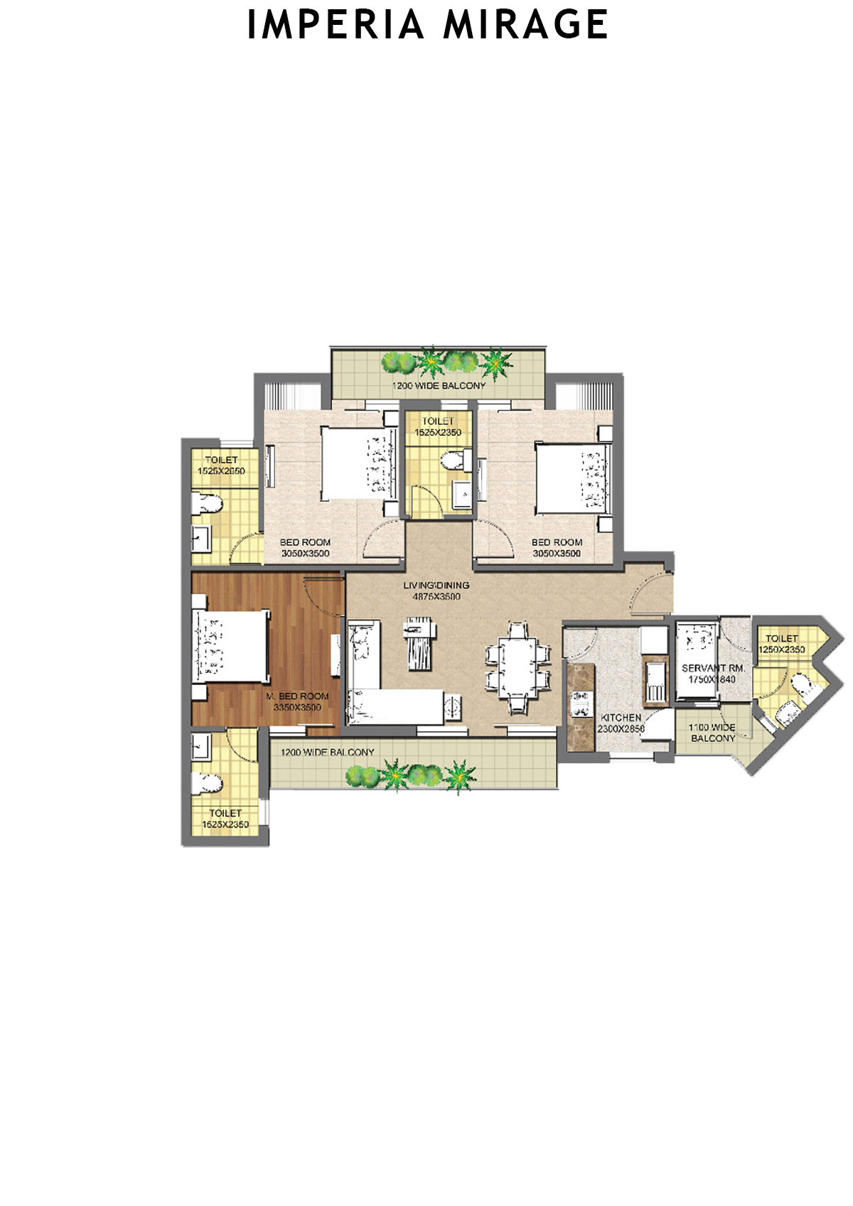 Imperia Mirage Tower 3 Unit 2 (Type T3) Floor Plan