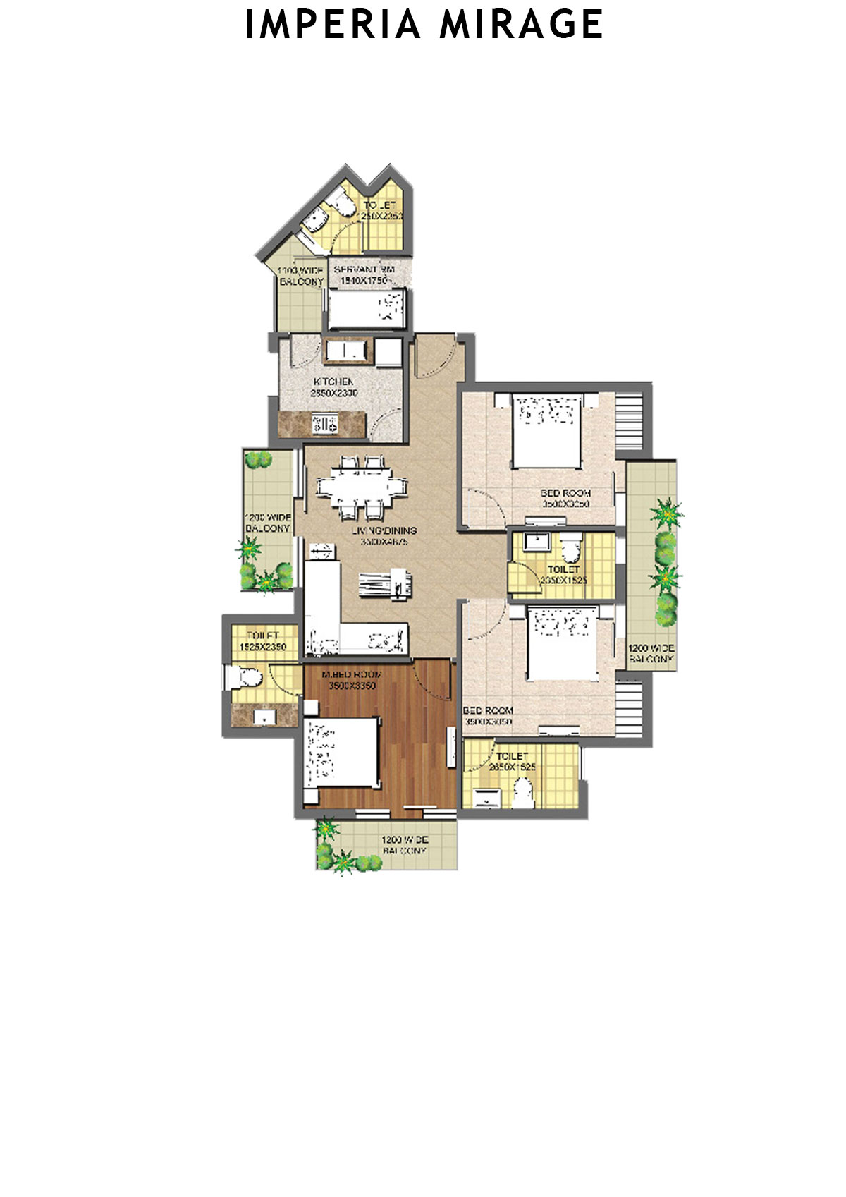 Imperia Mirage Tower 3 Unit 3 (Type T4) Floor Plan
