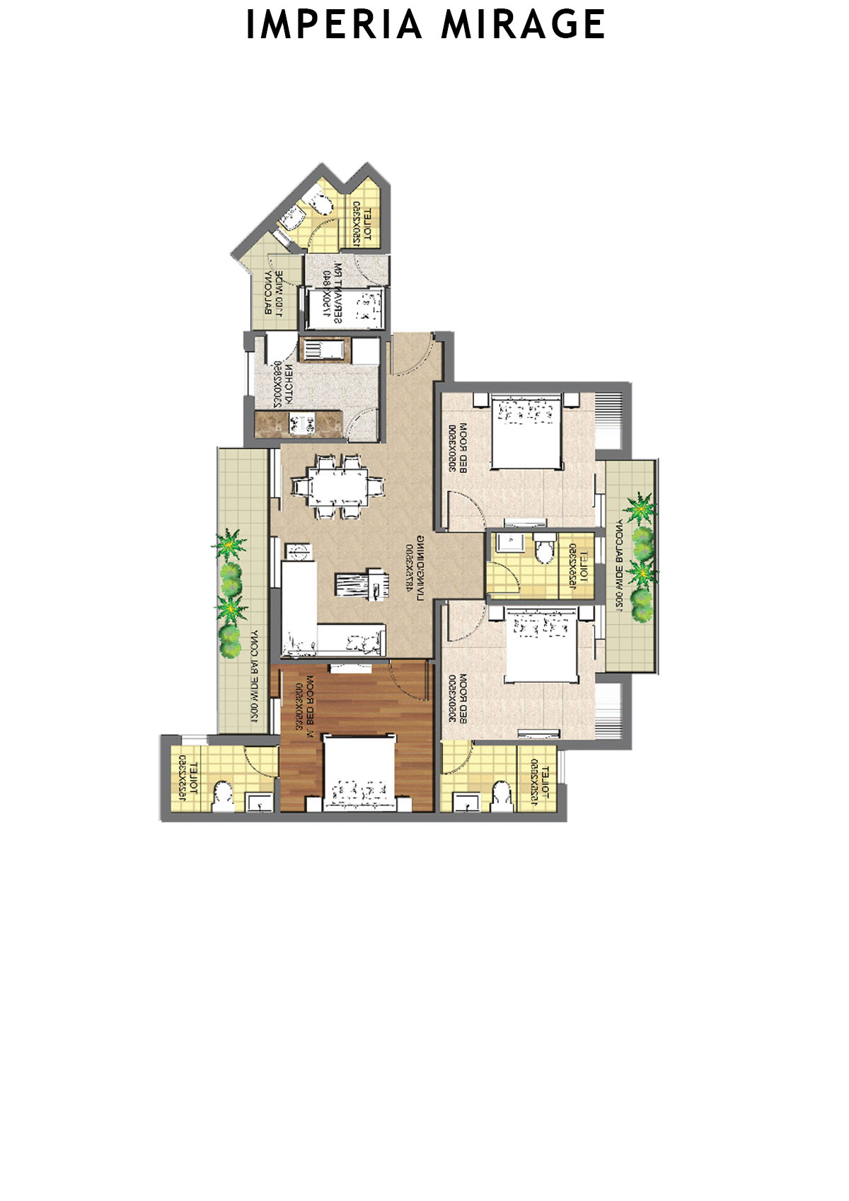 Imperia Mirage Tower 5 Unit 3 (Type T3) Floor Plan