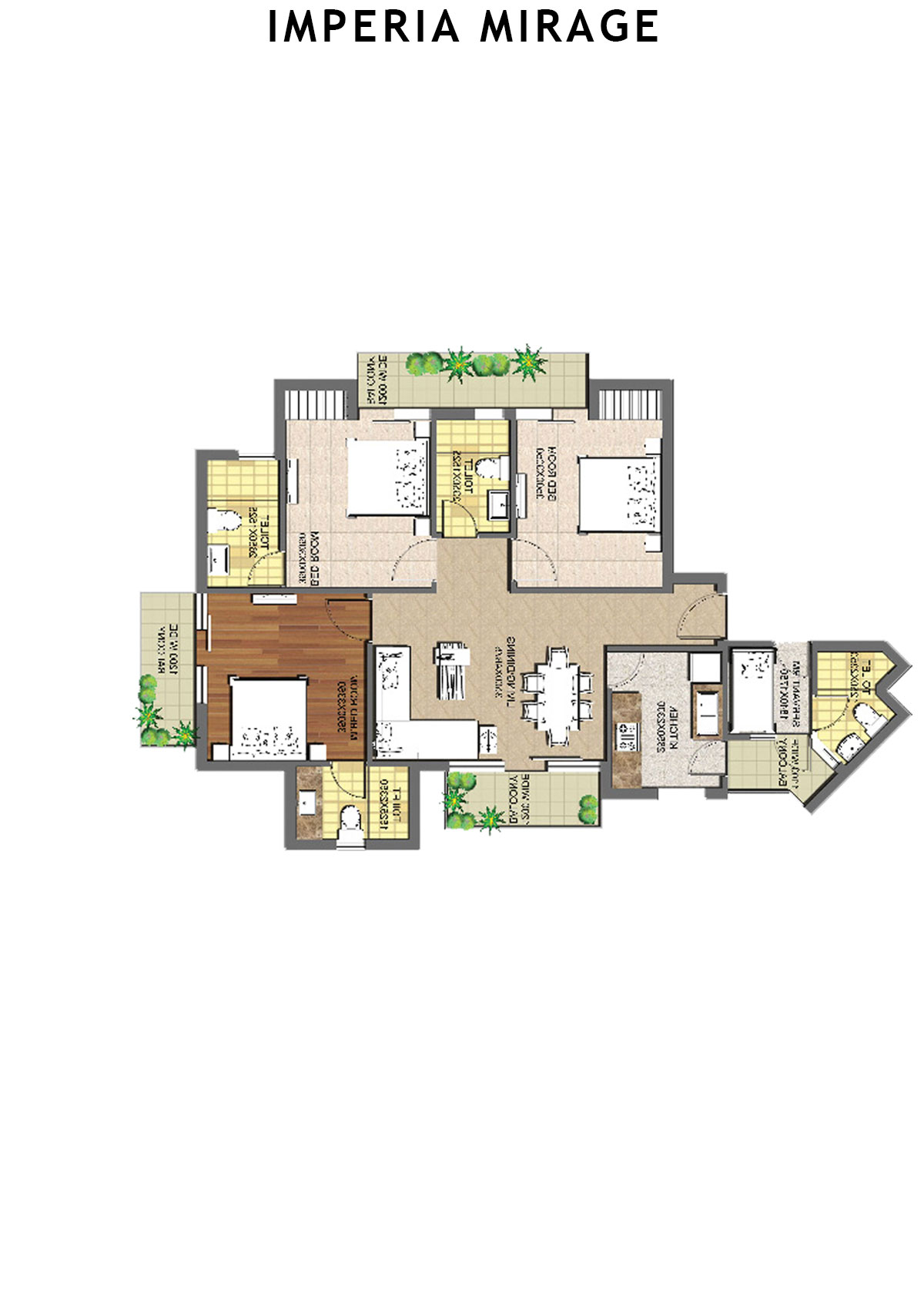 Imperia Mirage Tower 6 Unit 2 (Type T4) Floor Plan