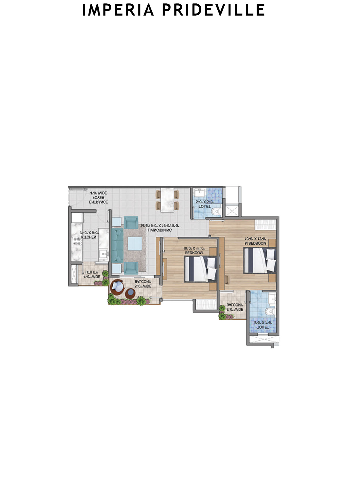 Imperia Prideville Dignity Unit 1 (Type E) Floor Plan