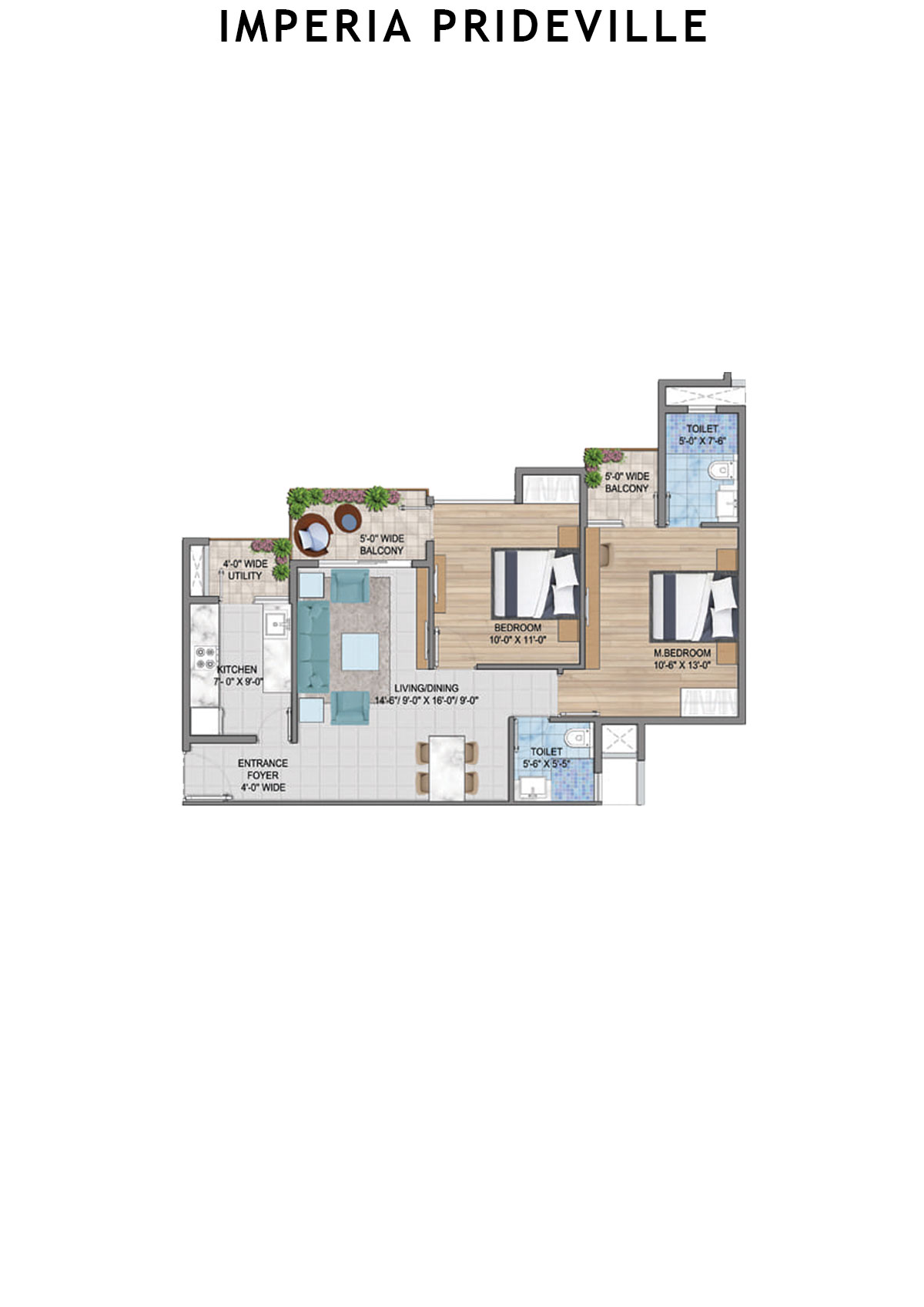 Imperia Prideville Dignity Unit 2 (Type E) Floor Plan