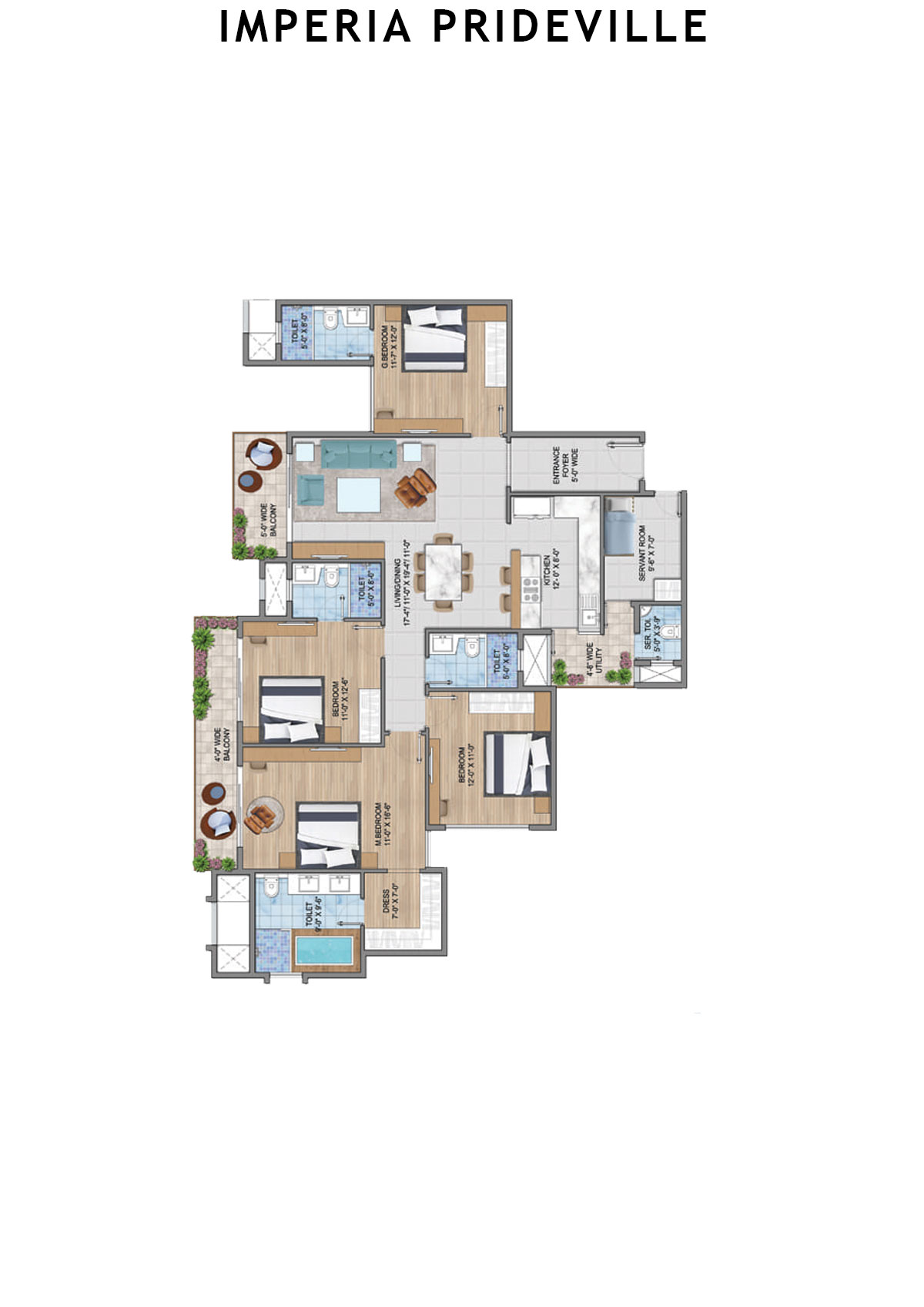 Imperia Prideville Elite  Unit 1 Floor Plan