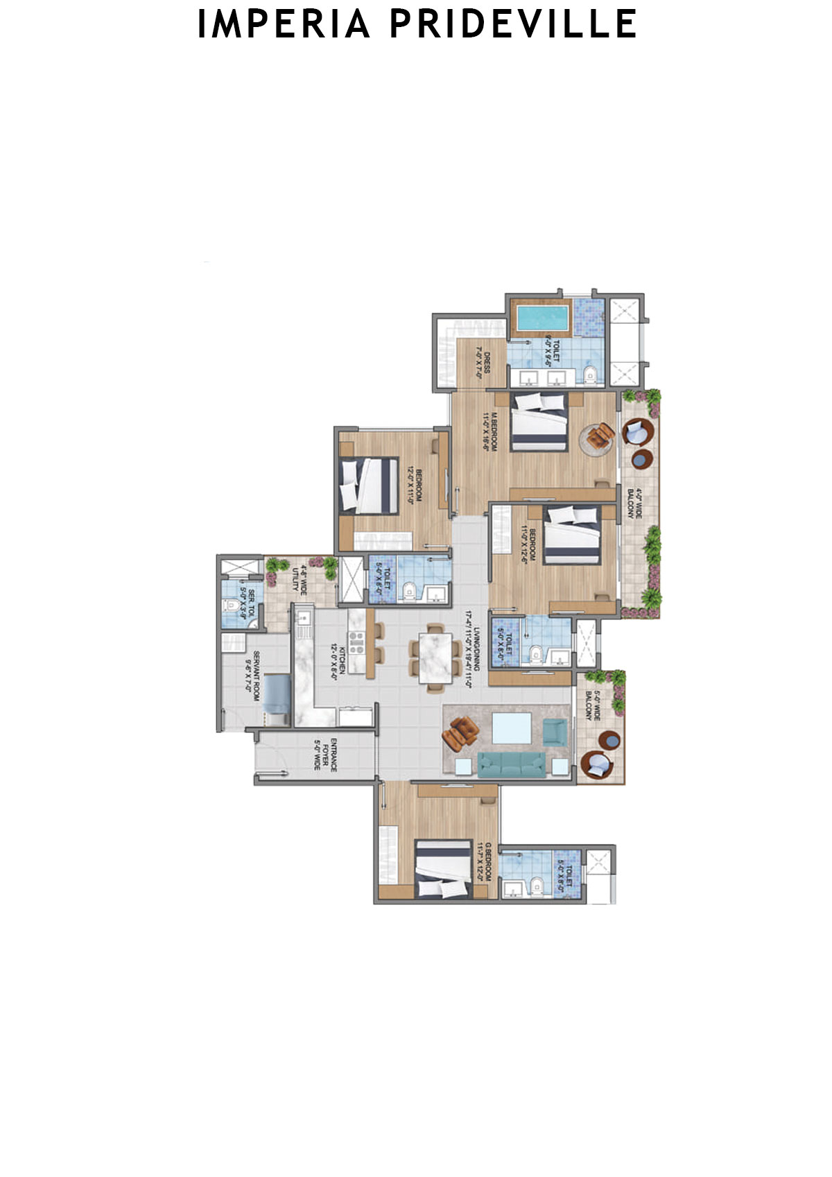 Imperia Prideville Elite  Unit 3 Floor Plan