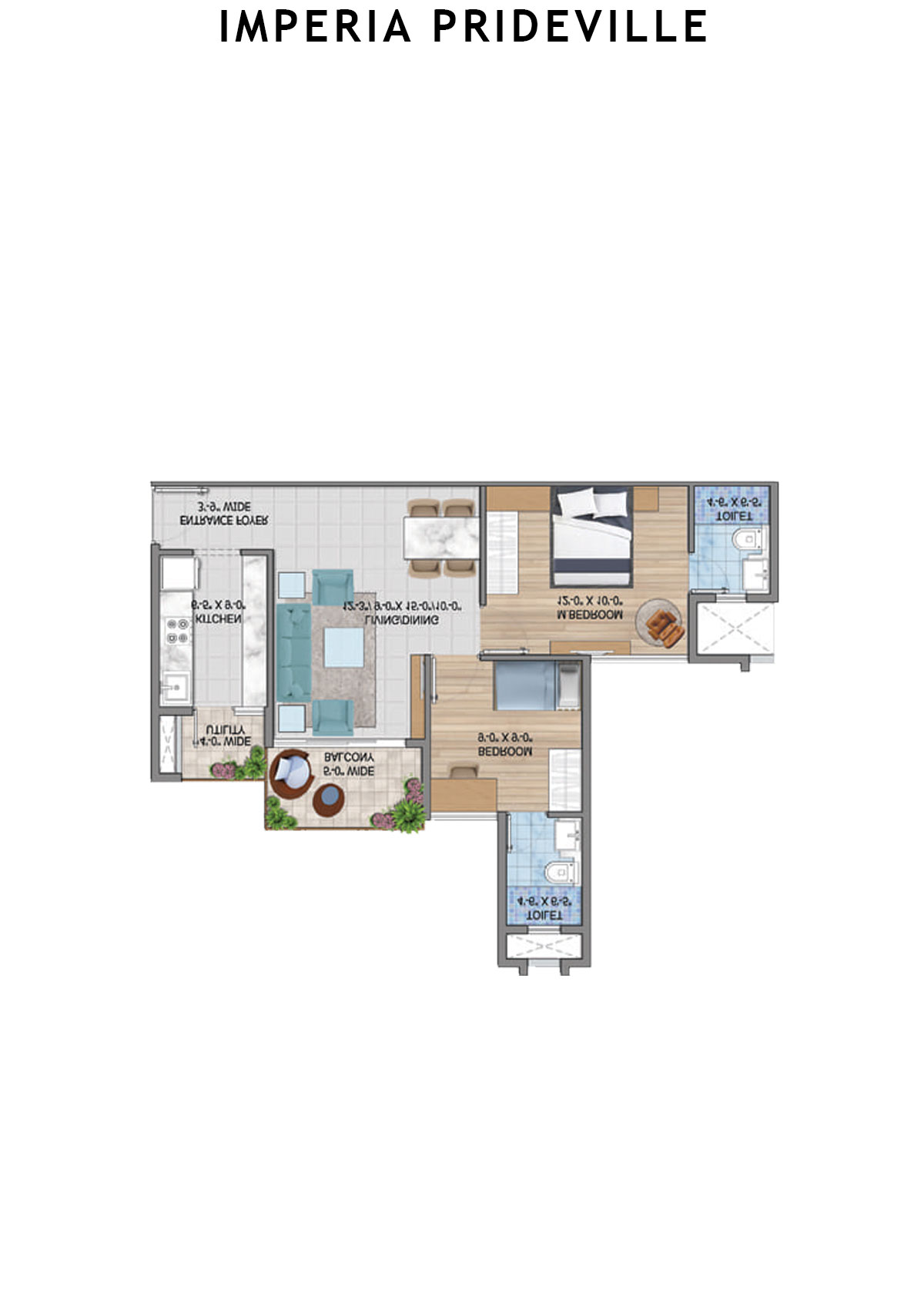 Imperia Prideville Glory Unit 2 (Type B) Floor Plan