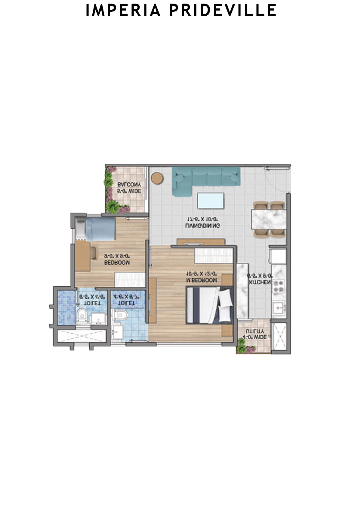 Imperia Prideville Glory Unit 5 (Type A) Floor Plan