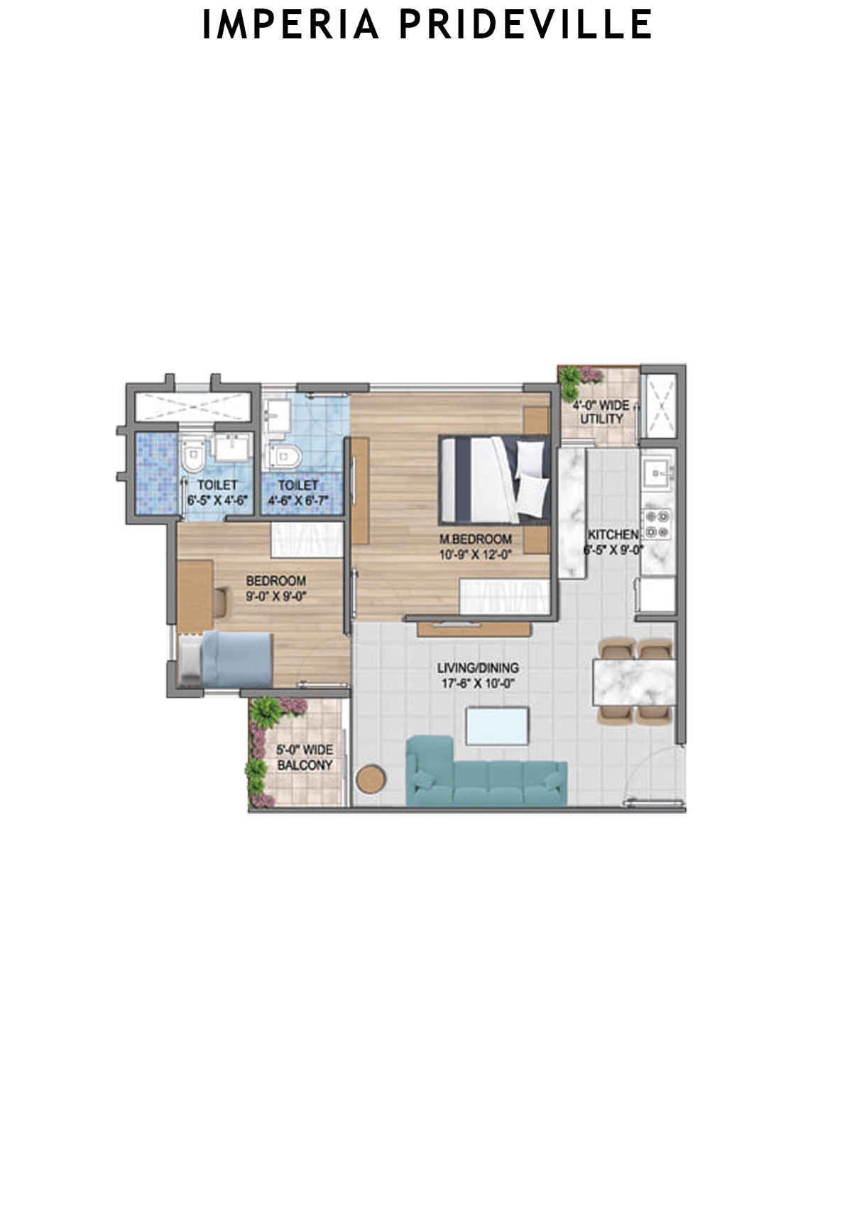 Imperia Prideville Glory Unit 6 (Type A) Floor Plan