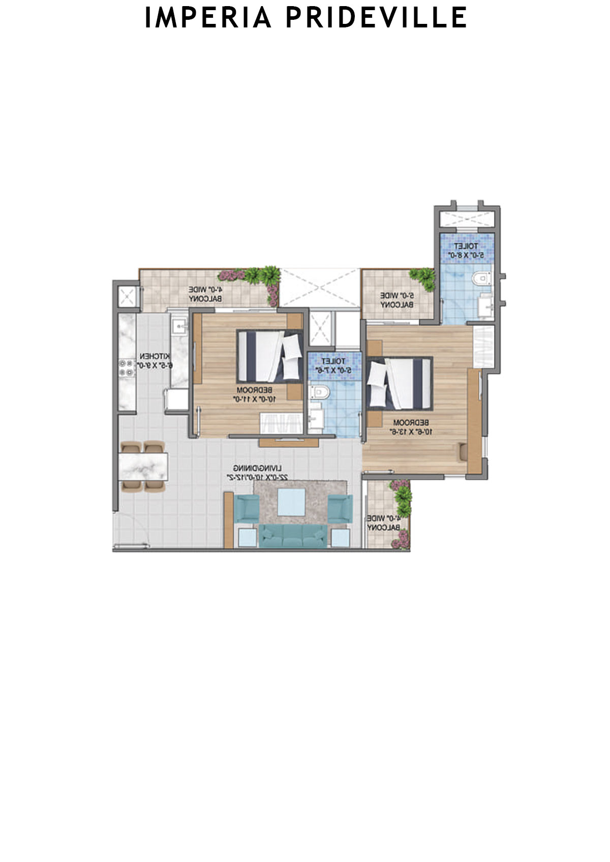 Imperia Prideville Honour Unit 5 (Type C) Floor Plan