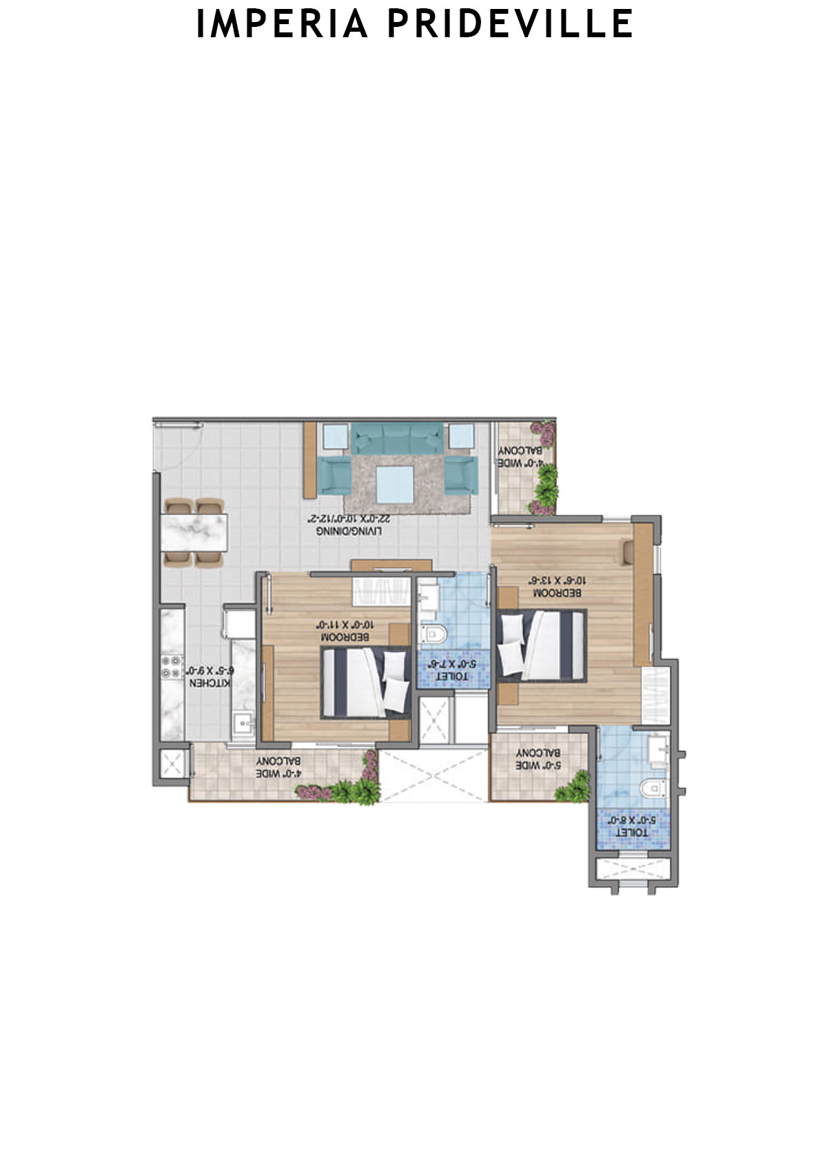 Imperia Prideville Honour Unit 6 (Type C) Floor Plan