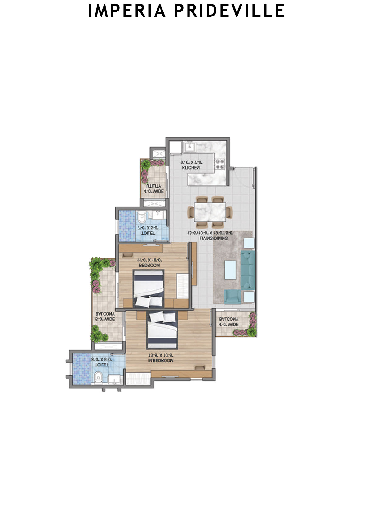 Imperia Prideville Honour Unit 8 Floor Plan