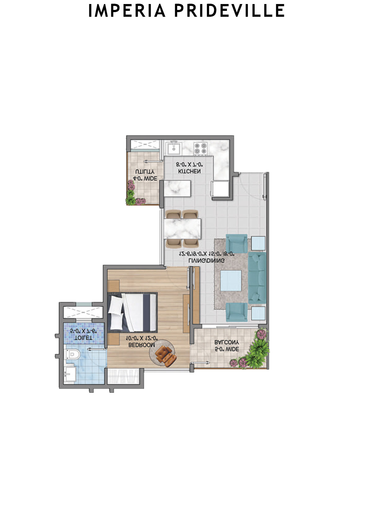 Imperia Prideville Prime Unit 3 Floor Plan