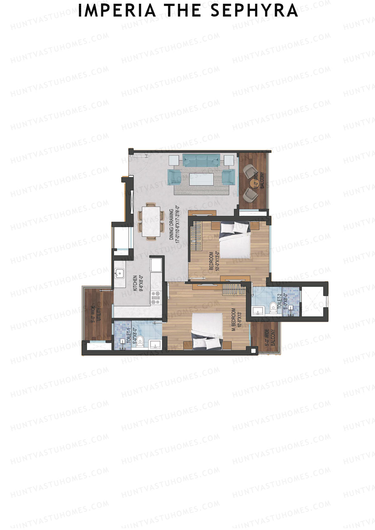 Imperia The Sephyra Tower B2 Unit 2 (Type 1) Floor Plan