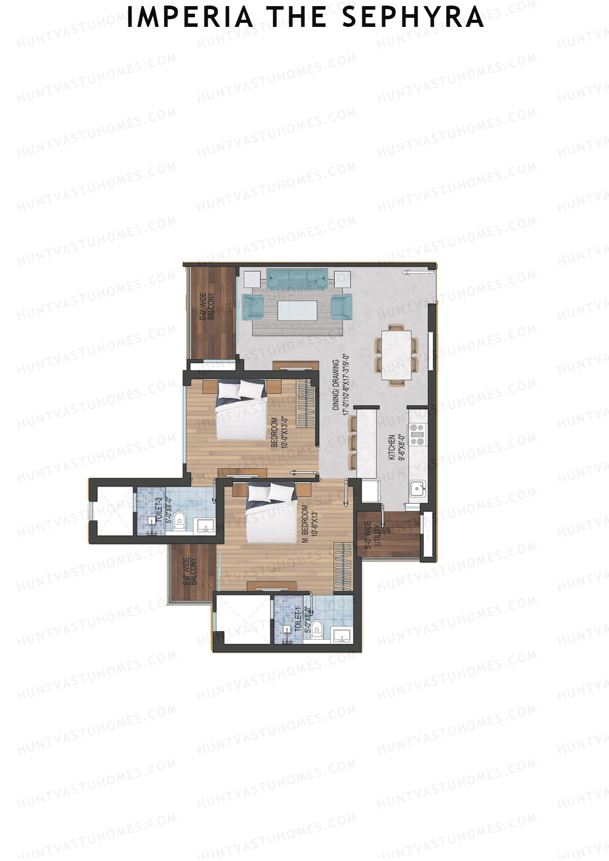 Imperia The Sephyra Tower B2 Unit 3 (Type 2) Floor Plan