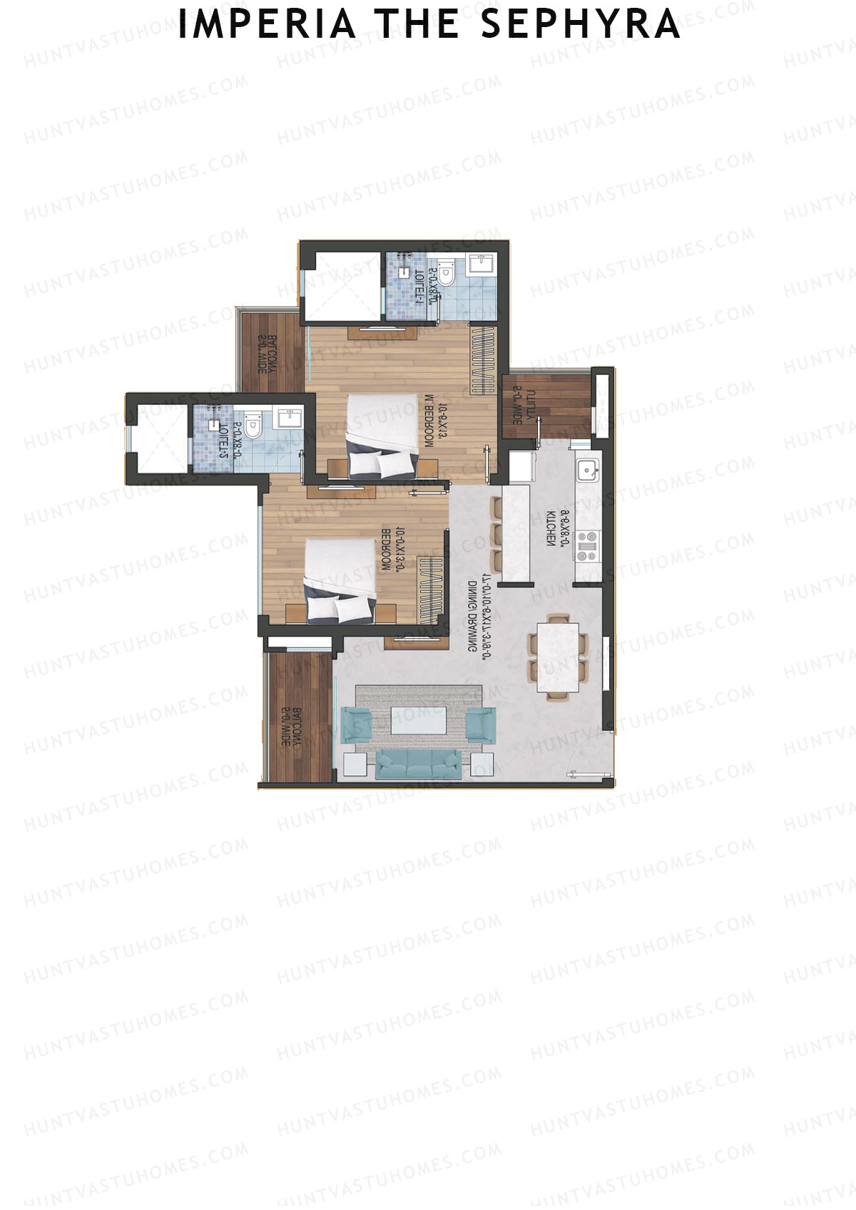 Imperia The Sephyra Tower B2 Unit 4 (Type 2) Floor Plan